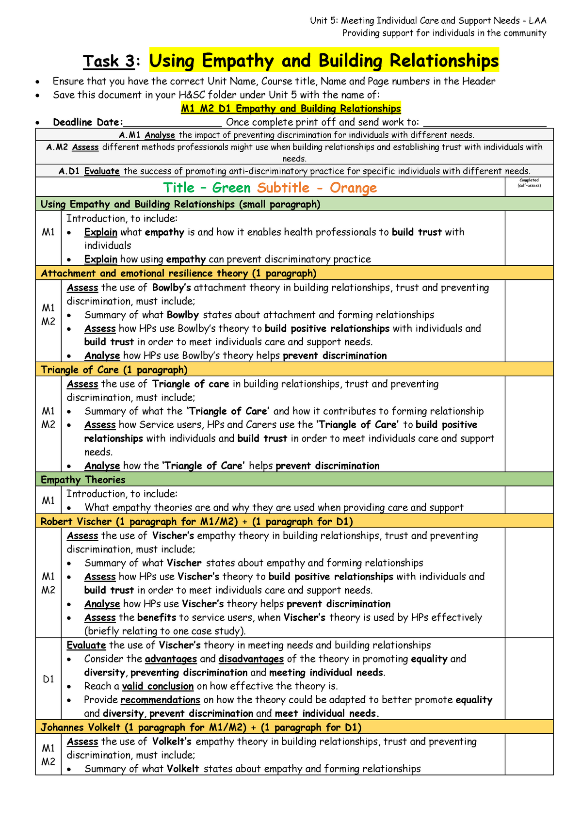 health and social care unit 5 coursework example p3