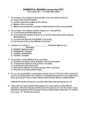MRI 2 questions - Problem sheet 4 - MRI Study group 2 Question B- Which ...