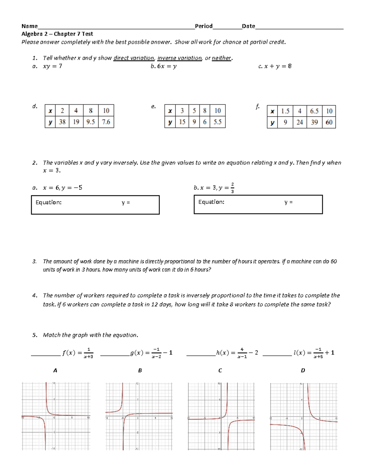 Chapter 7 Test (2022-2023) - - Studocu