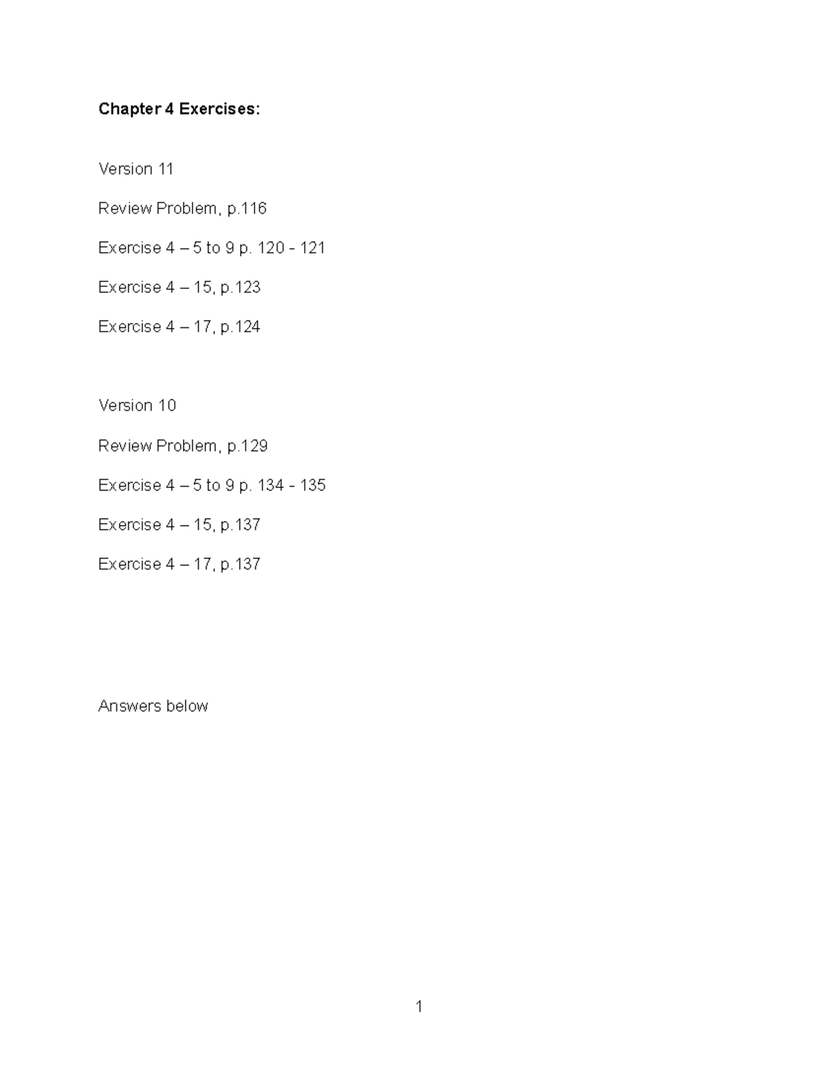 Chapter 4 Exercises Practice Exercise , Finance - Chapter 4 Exercises ...