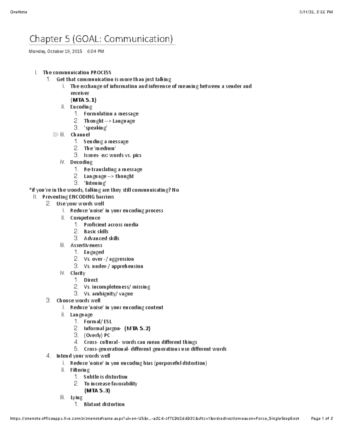 Chapter 5 - MGT 250 - Warning: TT: undefined function: 32 OneNote 6/11 ...