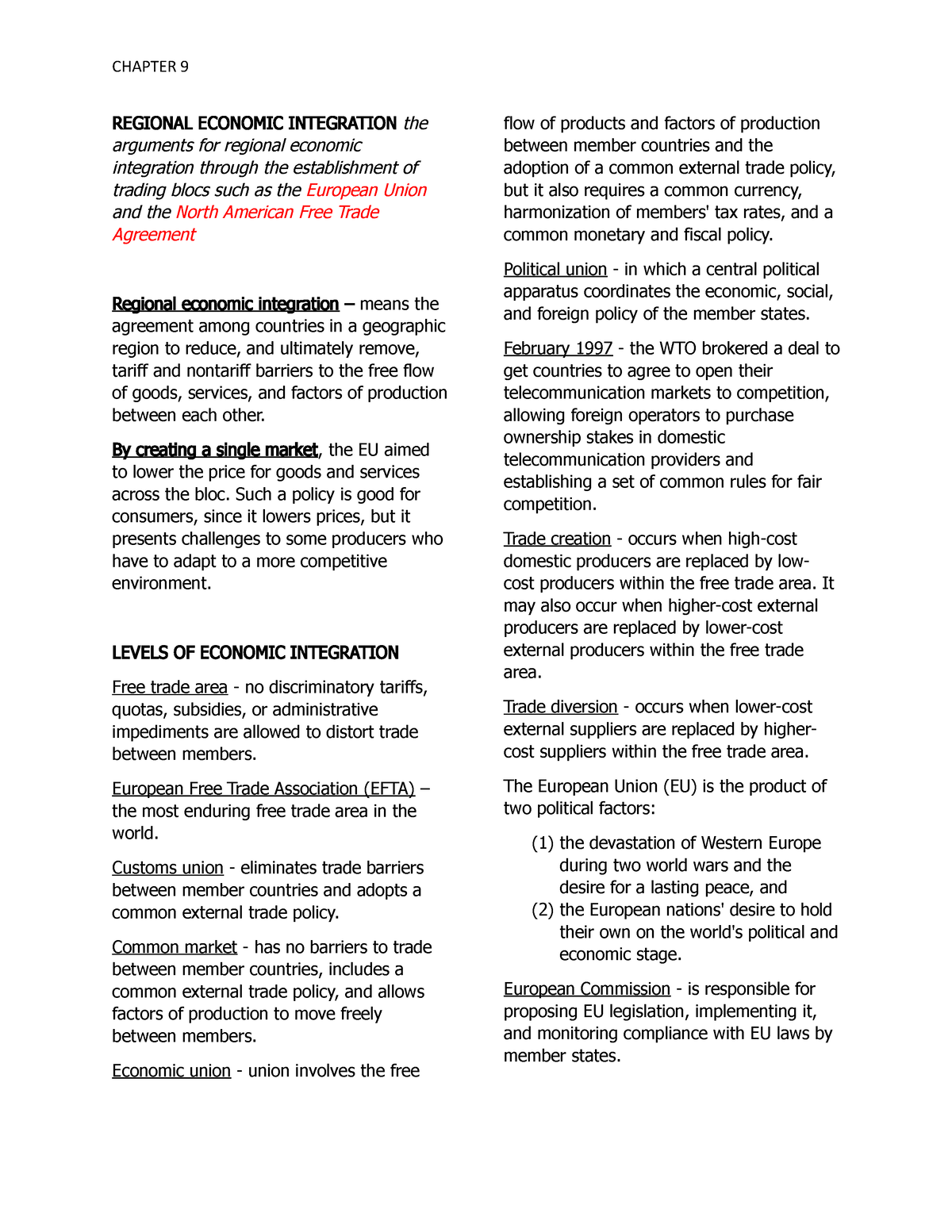 chapter-9-regional-economic-integration-chapter-9-regional-economic