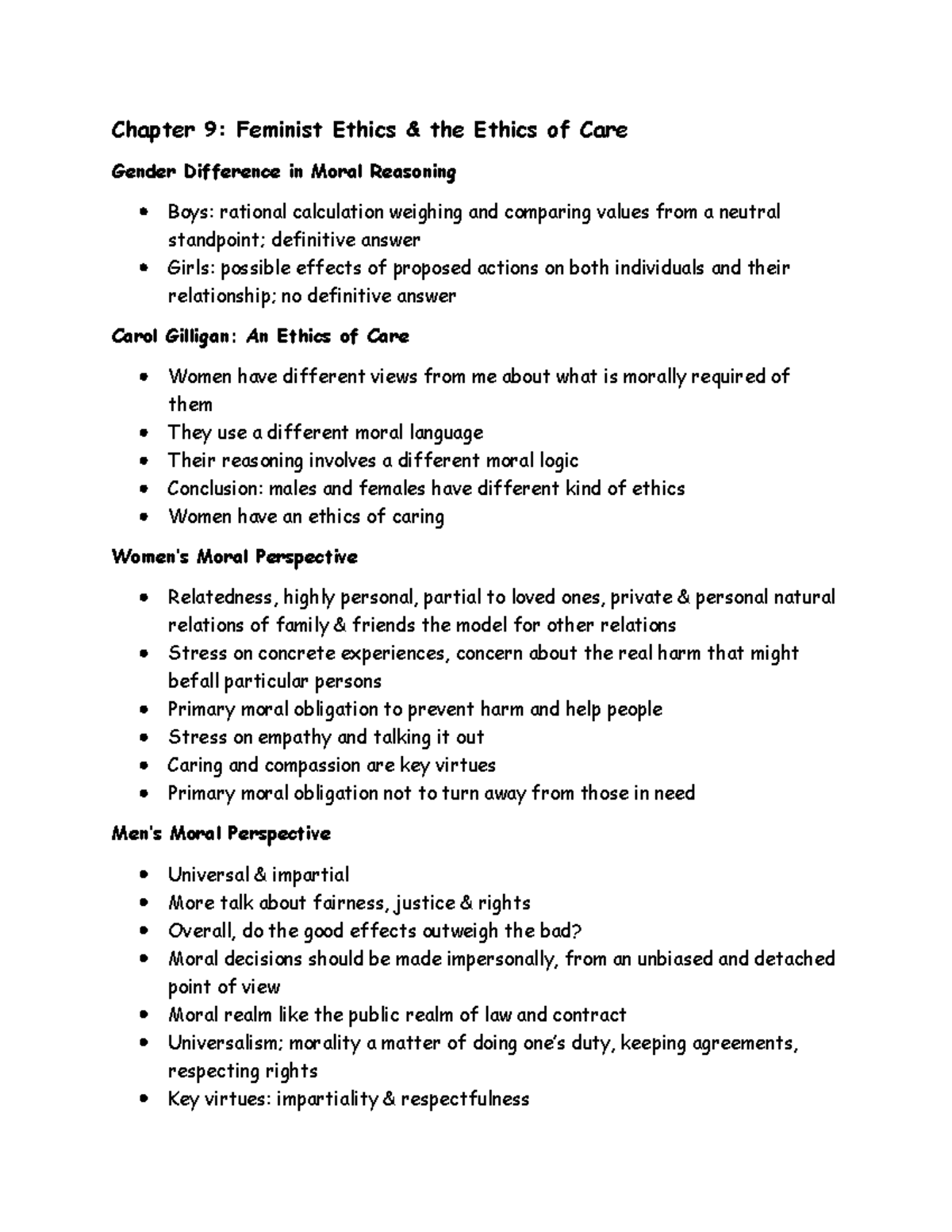 chapter-9-lecture-notes-chapter-9-feminist-ethics-the-ethics-of