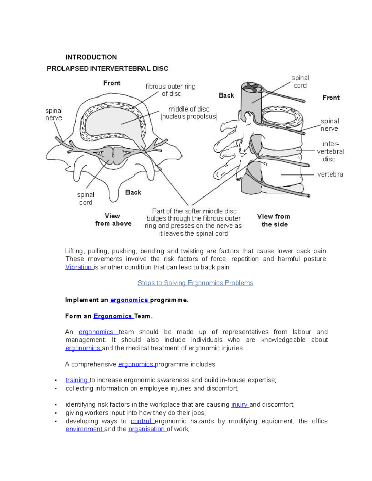 Safety Health 48 - Lifting, pulling, pushing, bending and twisting are ...