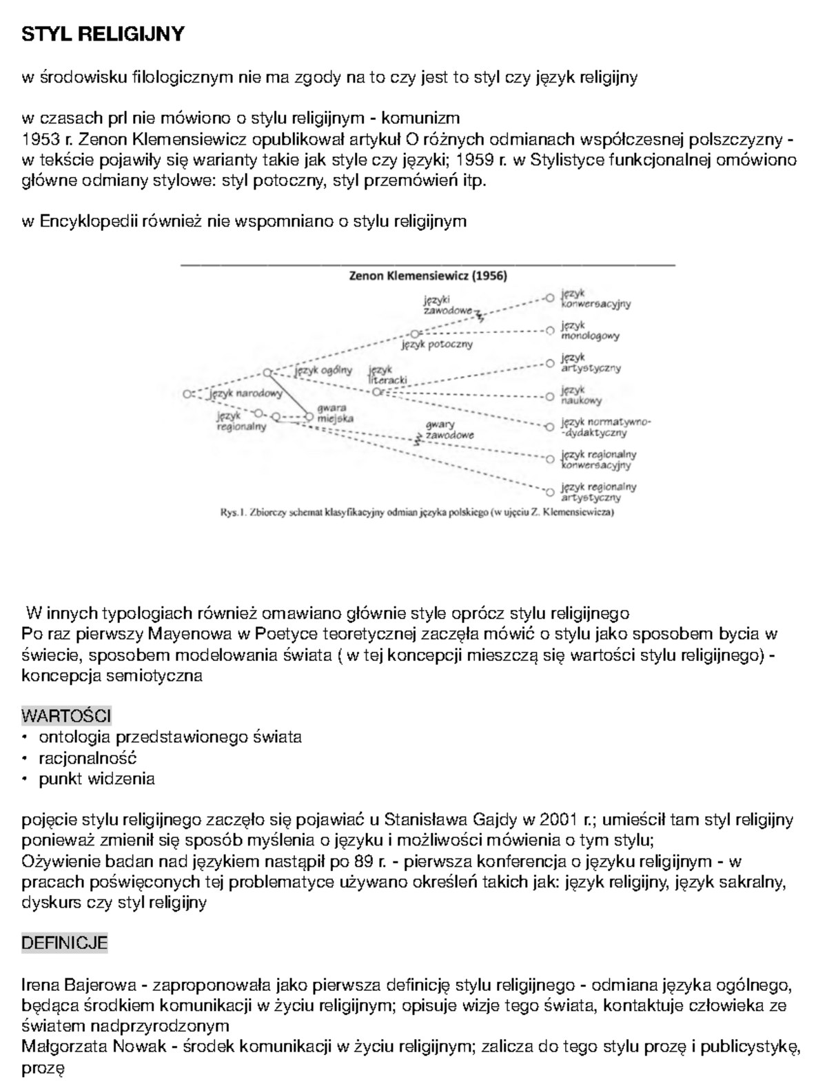 Styl-religijny - STYL RELIGIJNY w środowisku filologicznym nie ma zgody