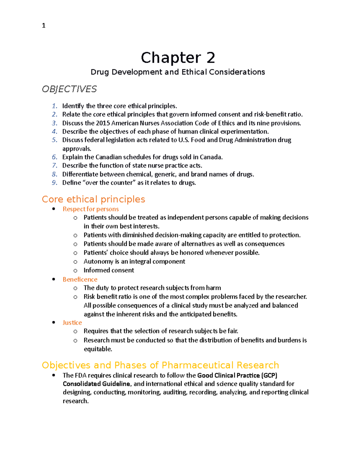 Chapter 2 Study Guide, Pharmacology - Chapter 2 Drug Development And ...