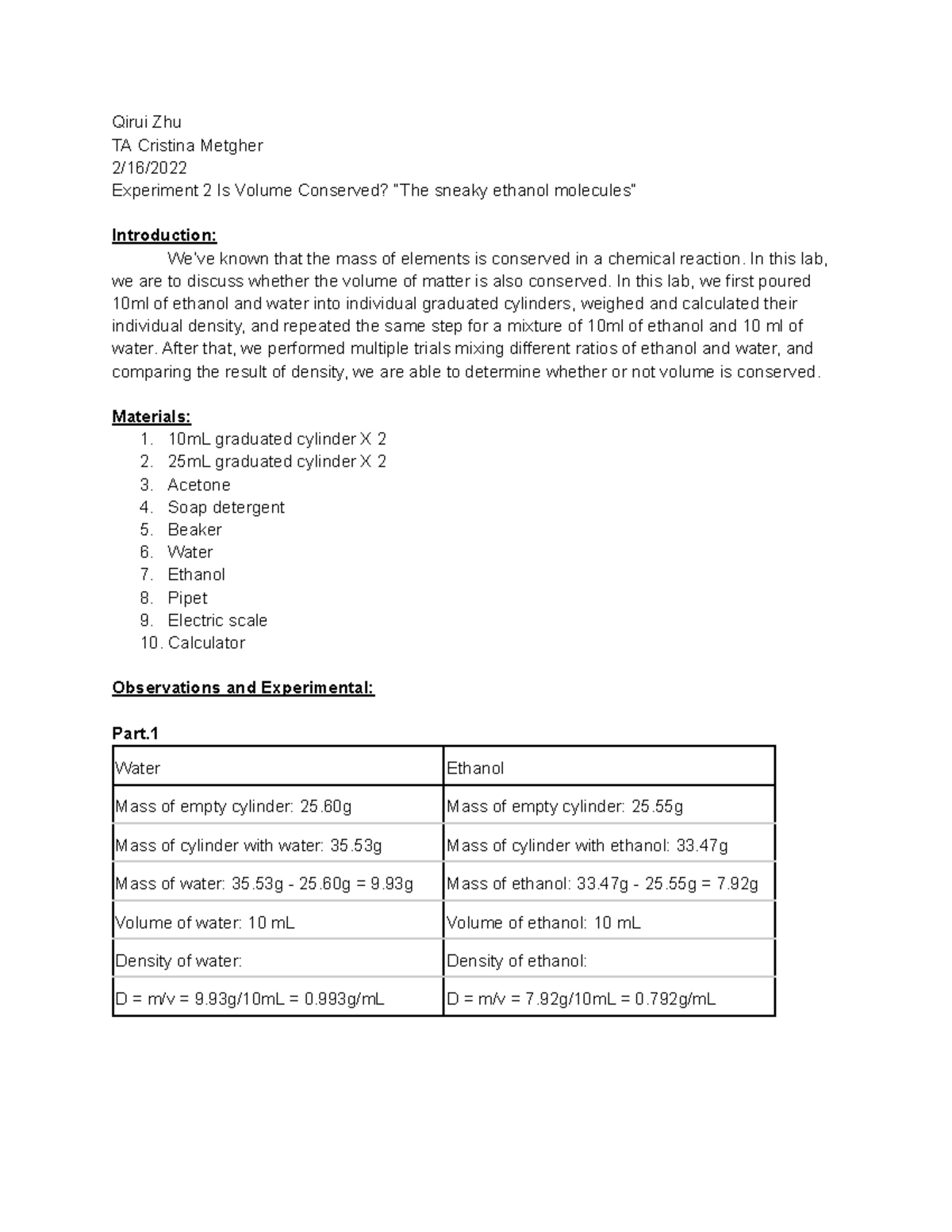 chem 106 Lab 2 2022 dsad dfasdas sdasda CHEM 106.LB Hunter College
