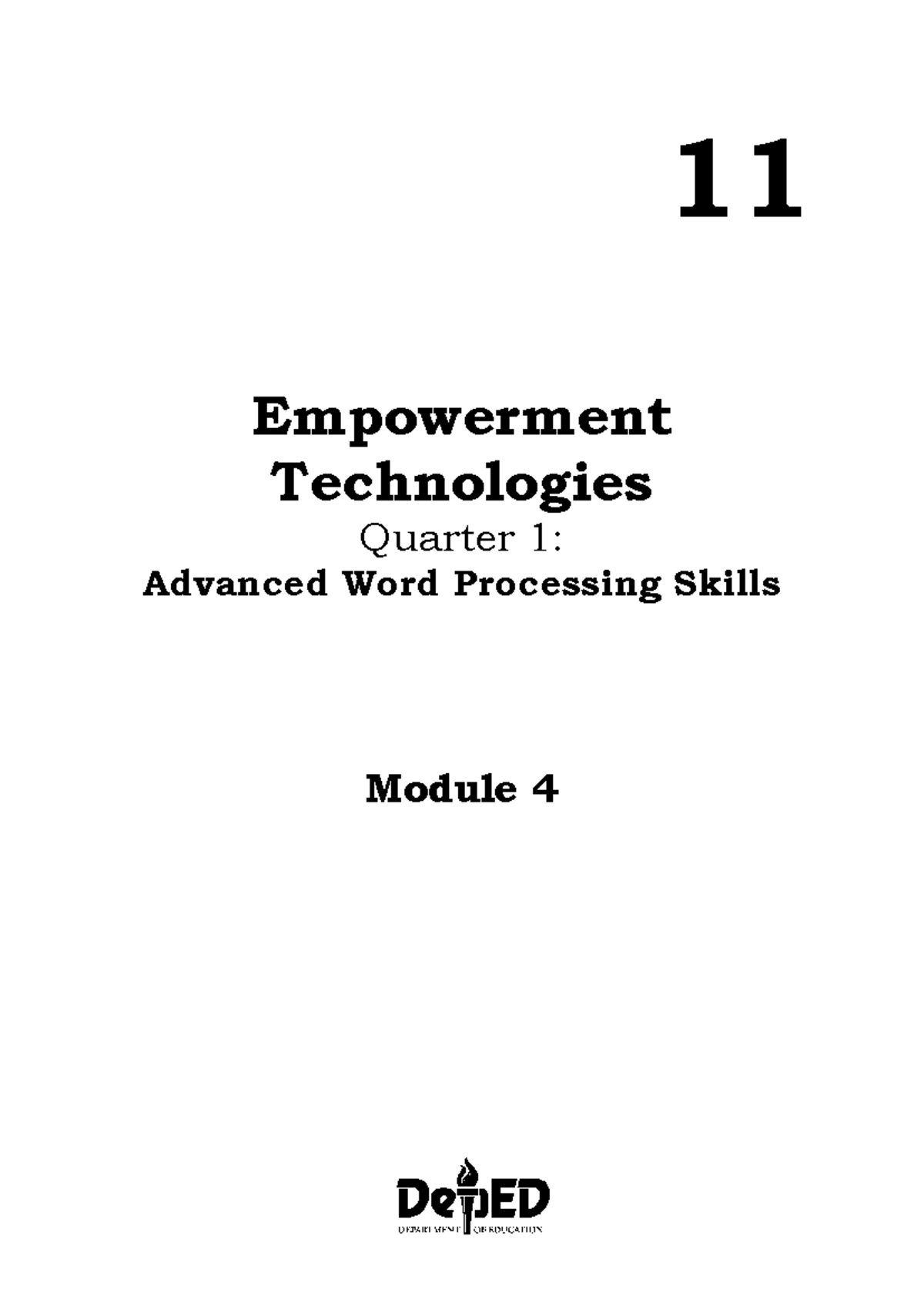 Copy Of  Etech QTR1  Module 4   11 Empowerment Technologies Quarter 1