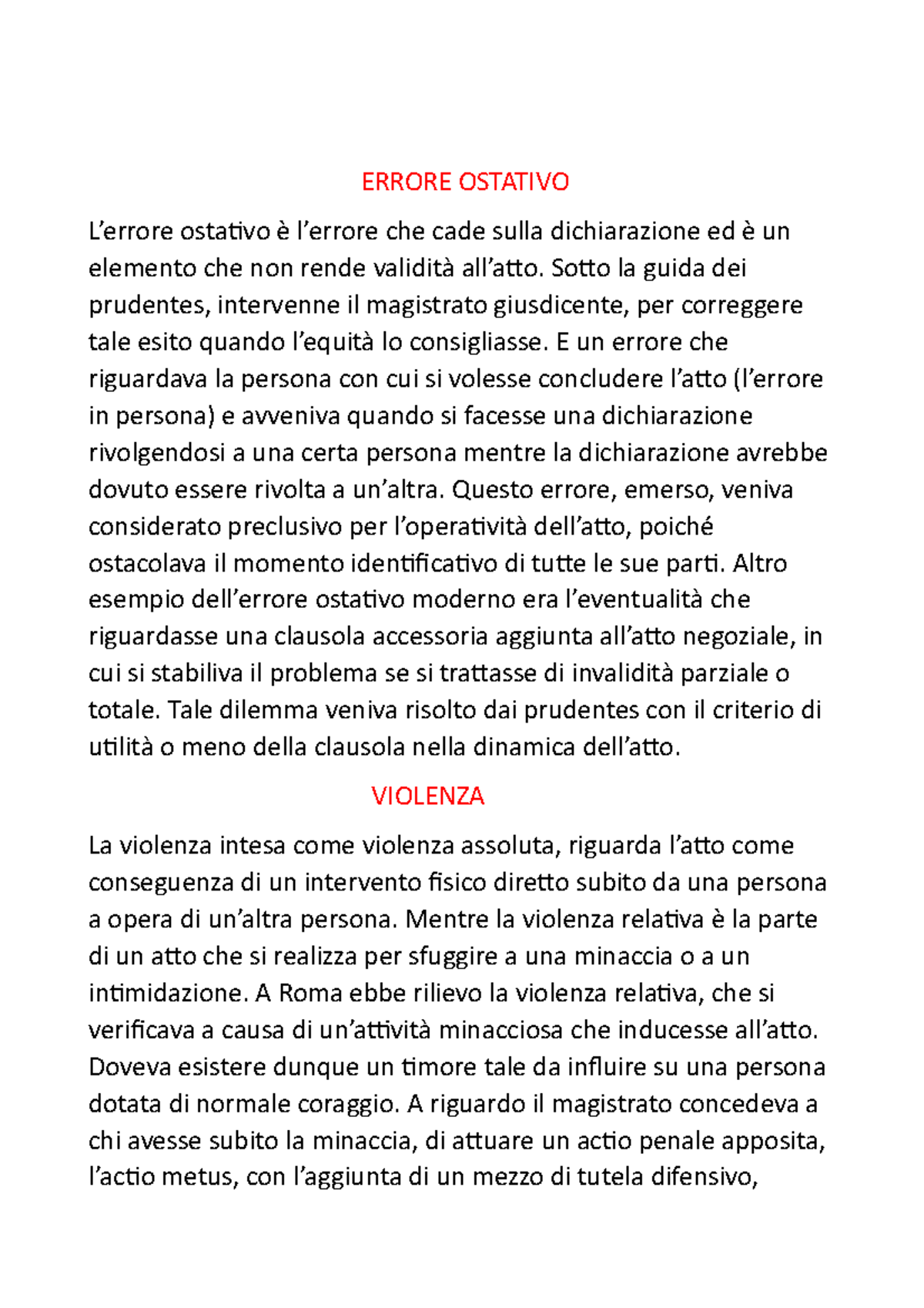 Storia DEL Diritto Privato Romano 2 ERRORE OSTATIVO L’errore ostativo è l’errore che cade Storia DEL Diritto Privato Romano 2 ERRORE OSTATIVO L’errore ostativo è l’errore che cade