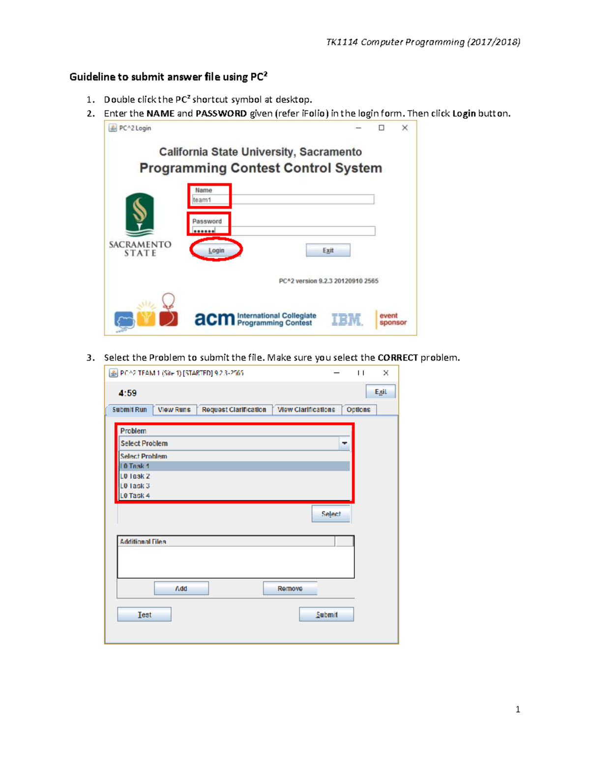 PC2 Guideline manual - Computer Programming Guideline to submit answer ...