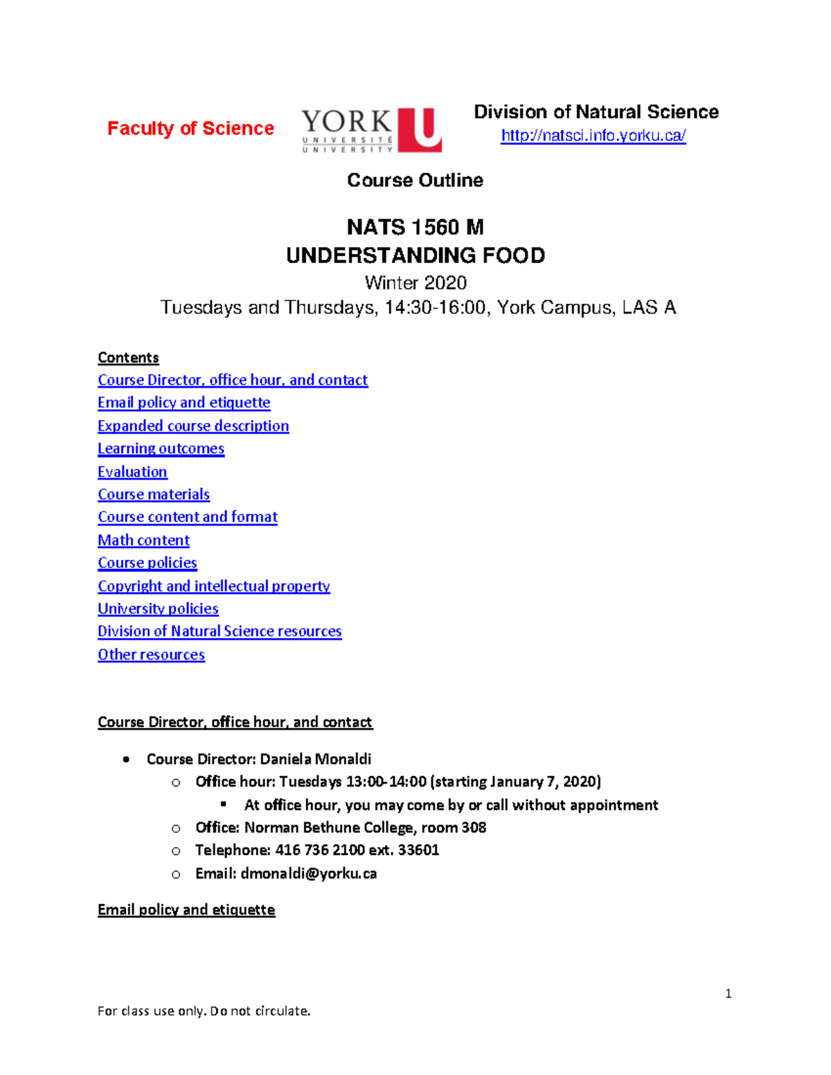 NATS1560 W20 Course Outline 1 Division of Natural Science natsci.info