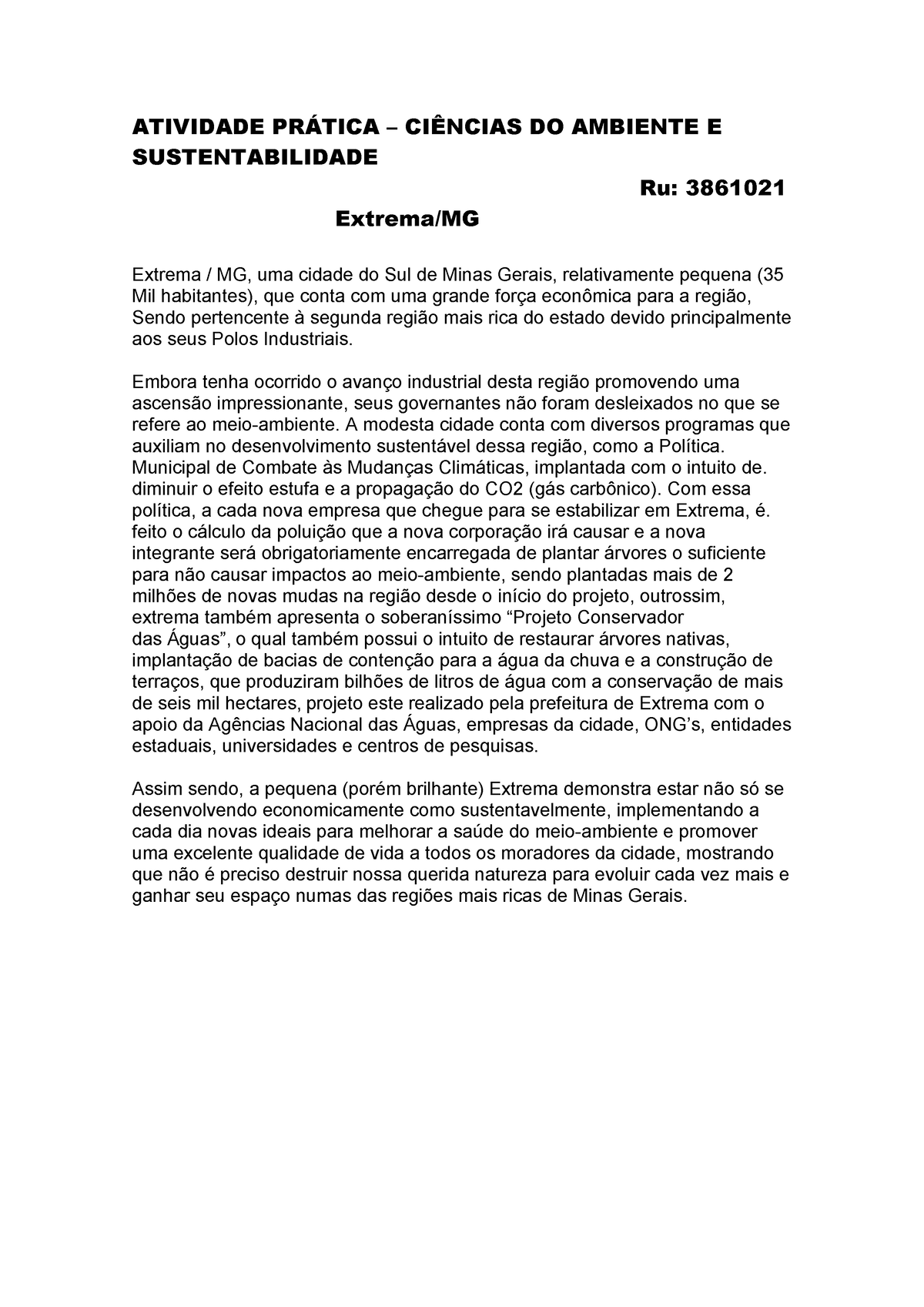 Atividade Prática CiÊncias Do Ambiente E Sustentabilidade Atividade PrÁtica CiÊncias Do 5484