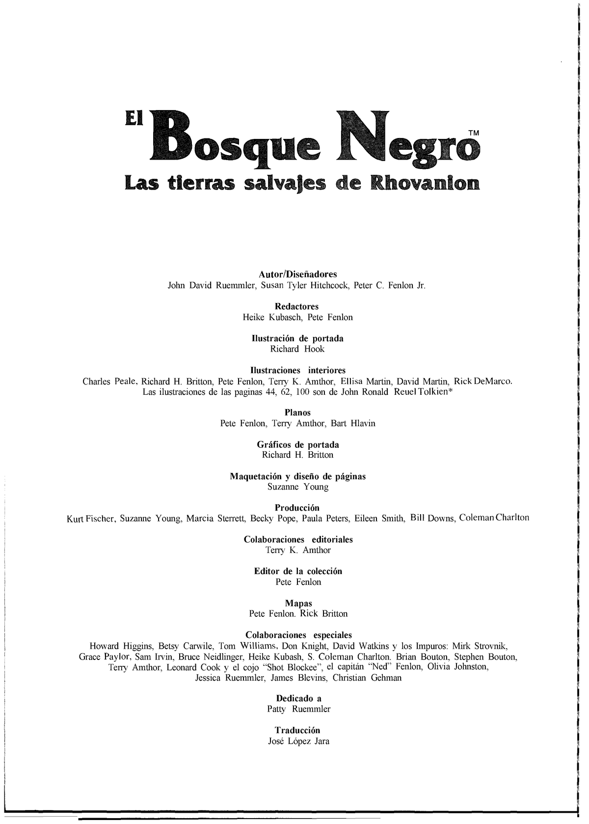 Joc 310 Sdla El Bosque Negro Autorldisenadores John David Ruemmler Susan Tyler Hitchcock Studocu