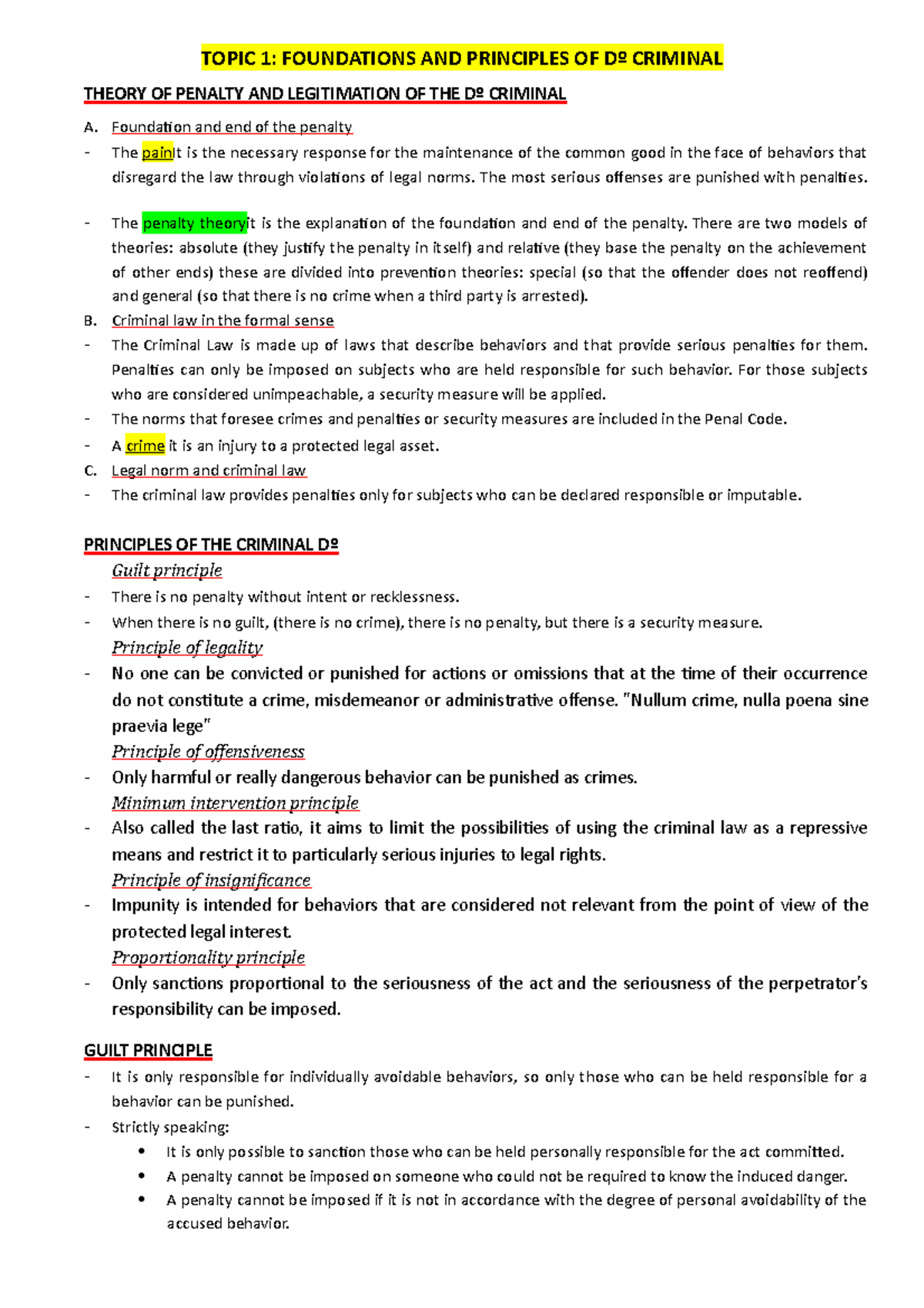 Unit 1 - Lecture notes 1 - TOPIC 1: FOUNDATIONS AND PRINCIPLES OF Dº ...