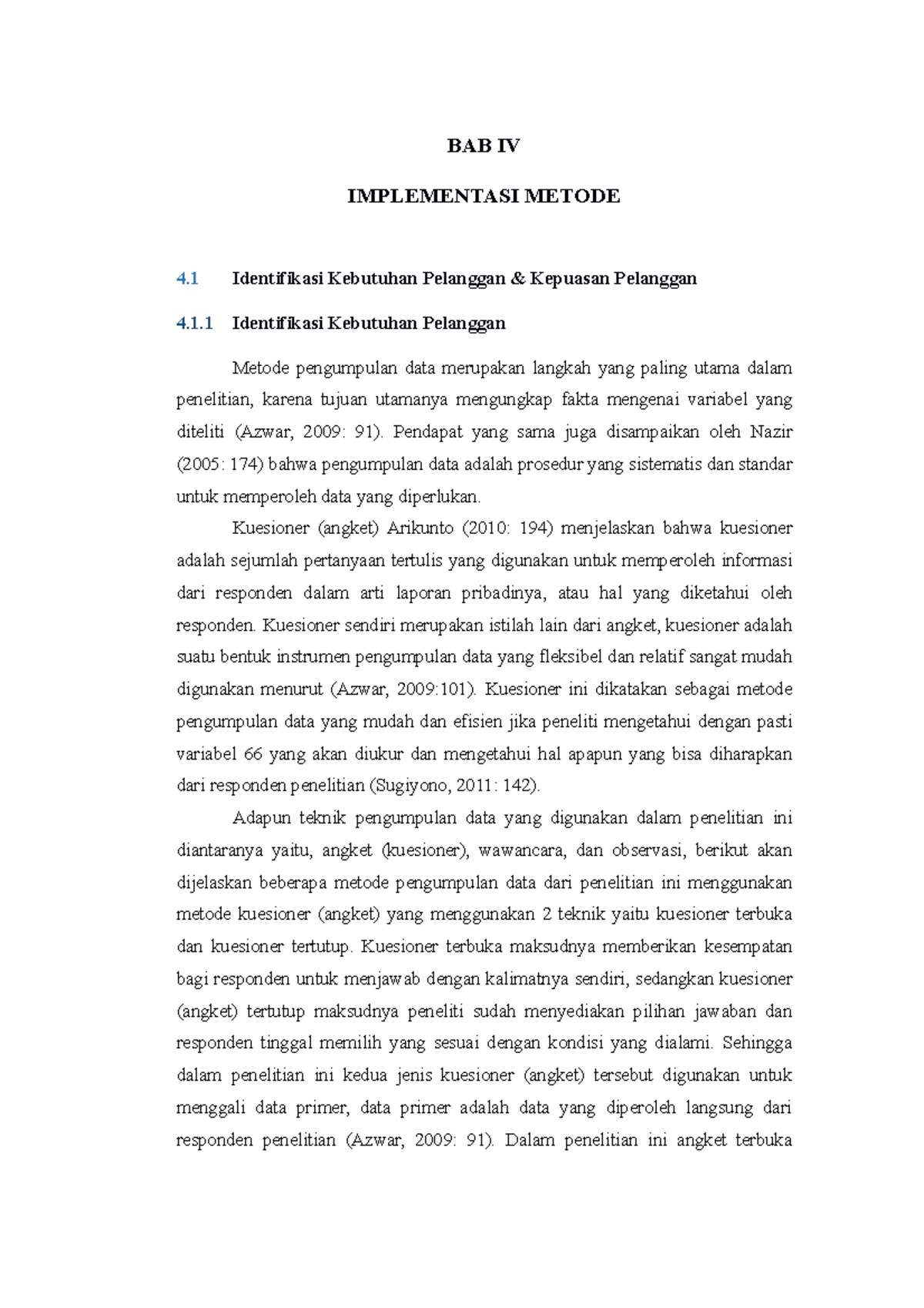 BAB IV - Contoh Bab Iv - BAB IV IMPLEMENTASI METODE 4 Identifikasi ...