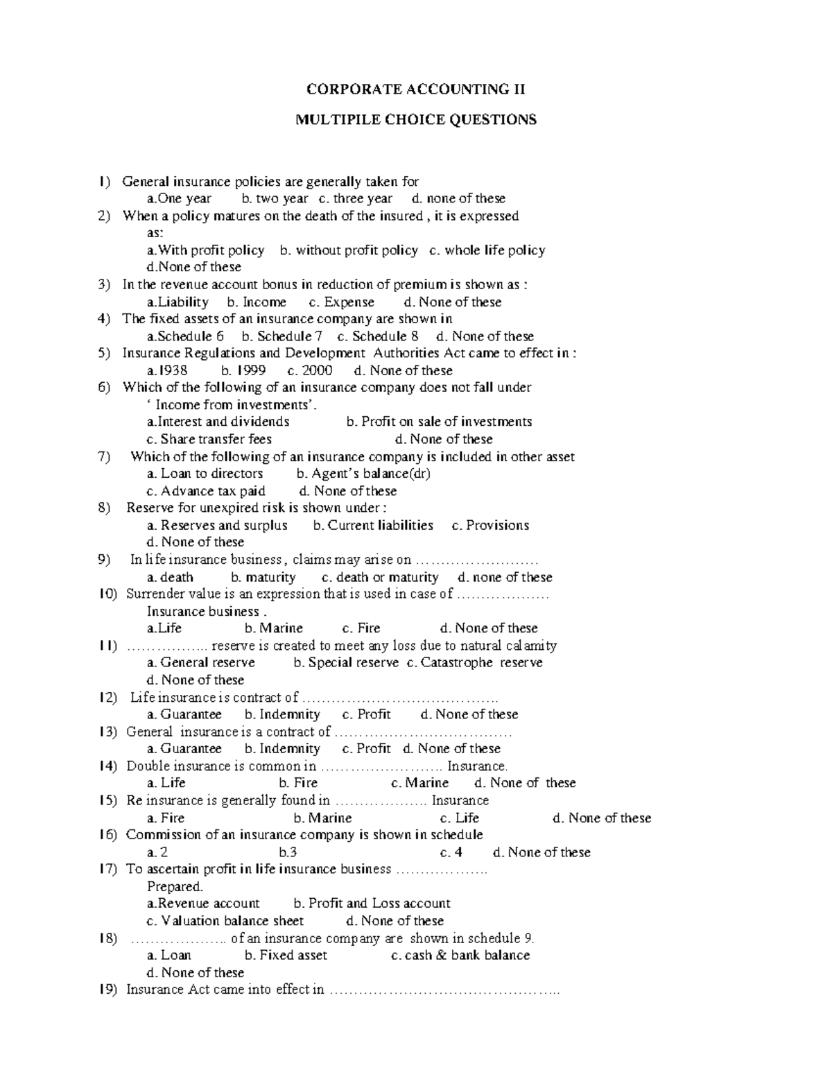 4-Sem-Core- Corporate- Accounting-II-MCQ-1 - CORPORATE ACCOUNTING II ...