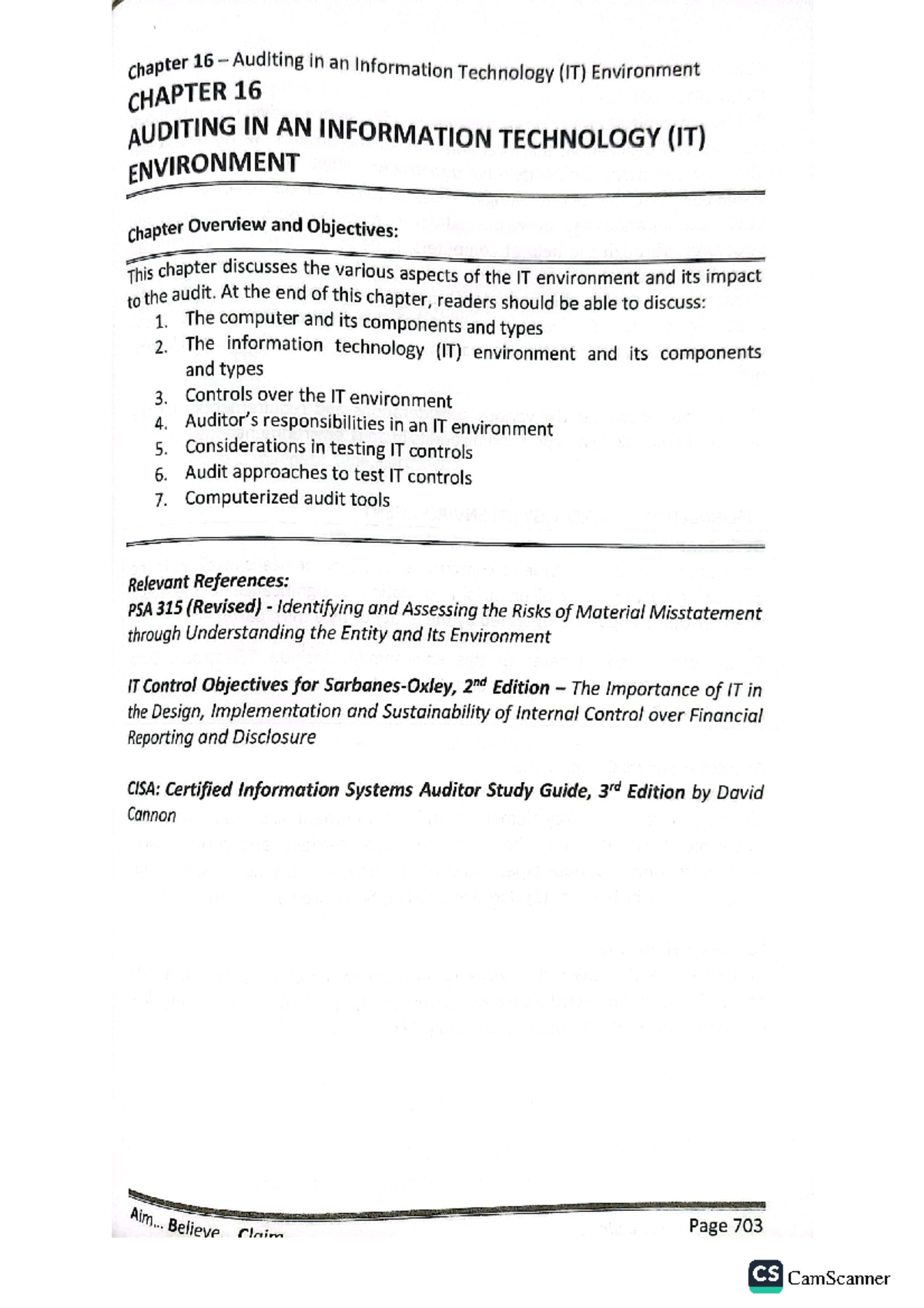 Auditing in an Information Technology Environment - Management ...