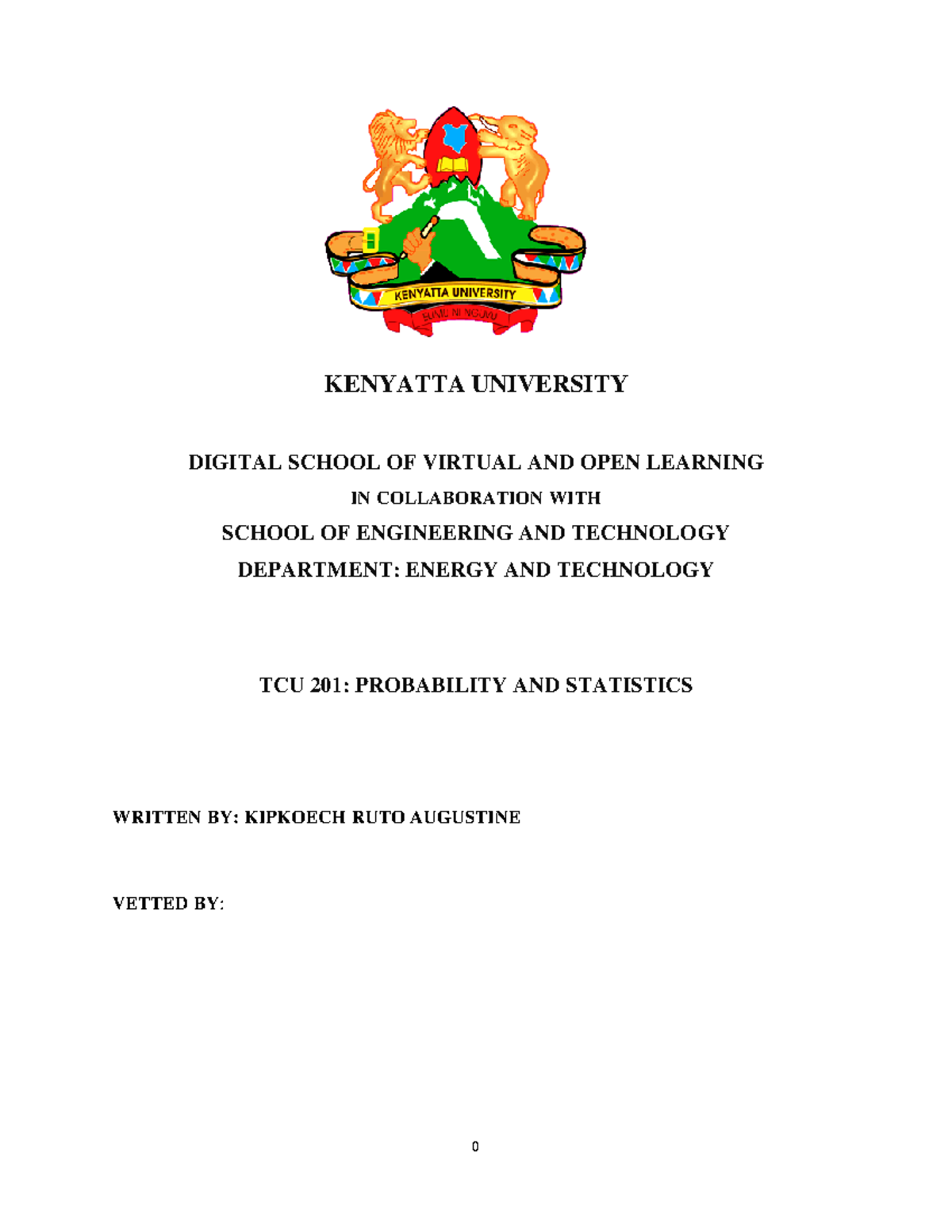 SST214 - Lecture Notes - KENYATTA UNIVERSITY DIGITAL SCHOOL OF VIRTUAL ...