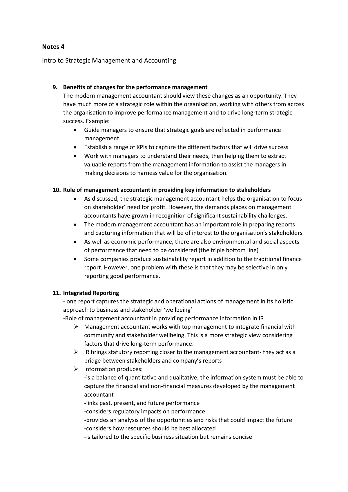 Chapter 1 Part 4 - Notes 4 Intro To Strategic Management And Accounting ...