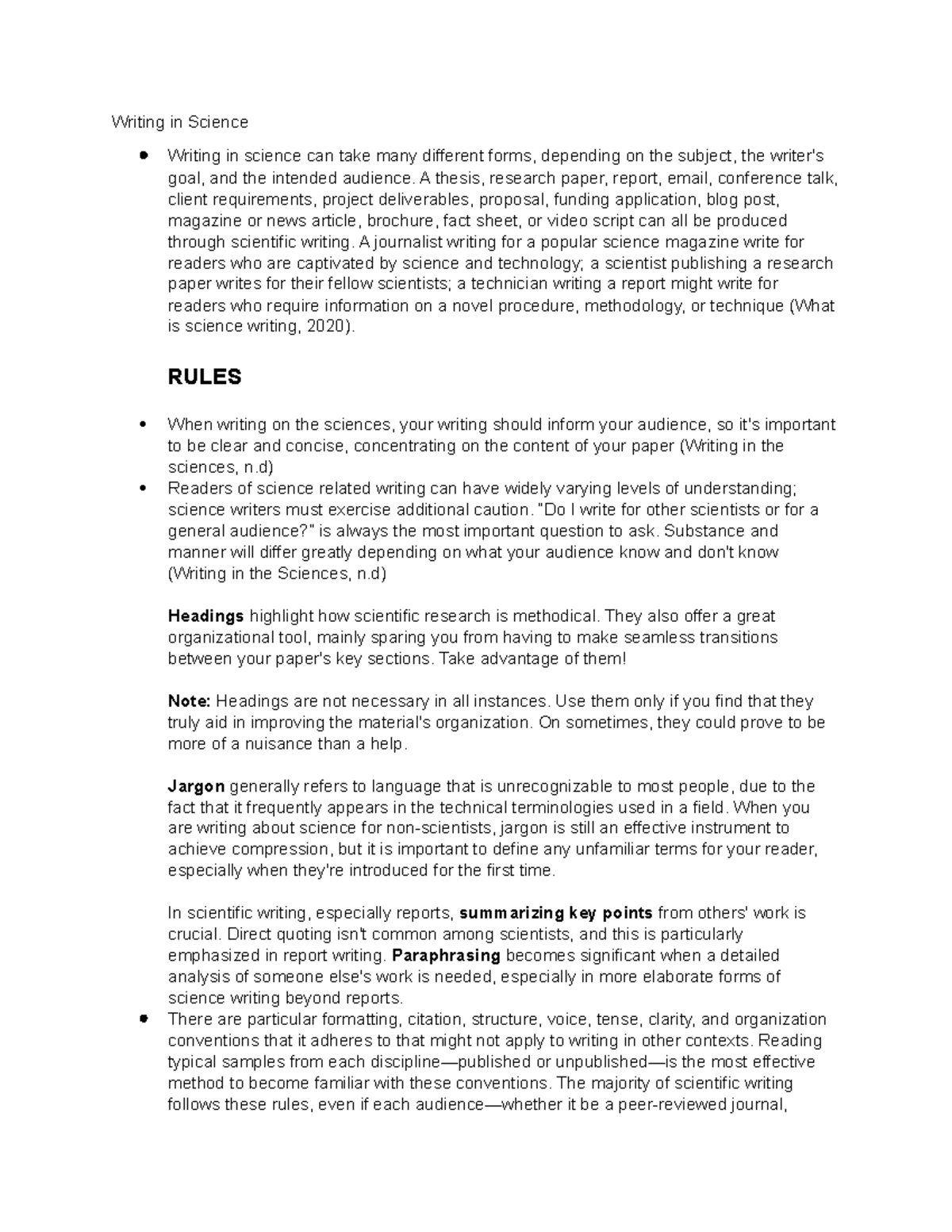 Writing in Science - A thesis, research paper, report, email ...