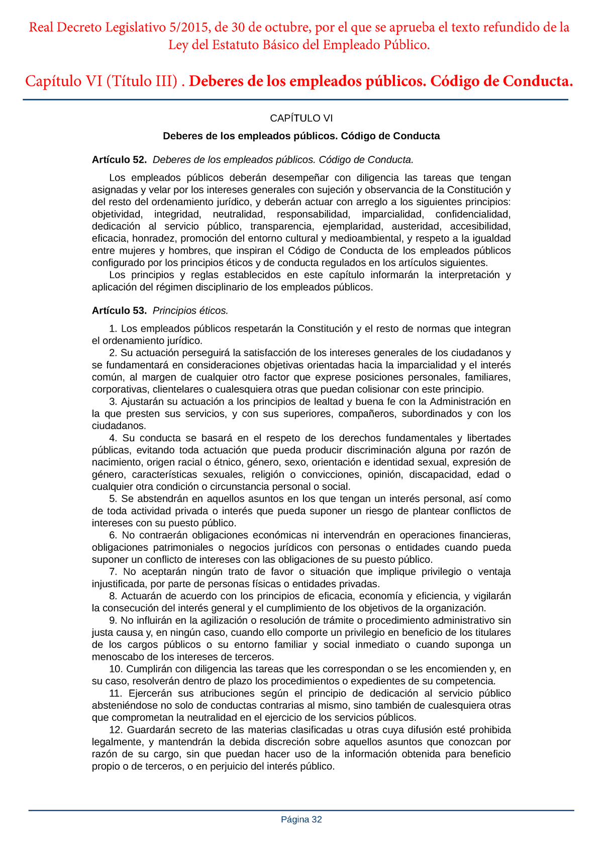 04Real Decreto 5-2015 , Ley Del Estatuto B Sico Del Empleado P Blico ...