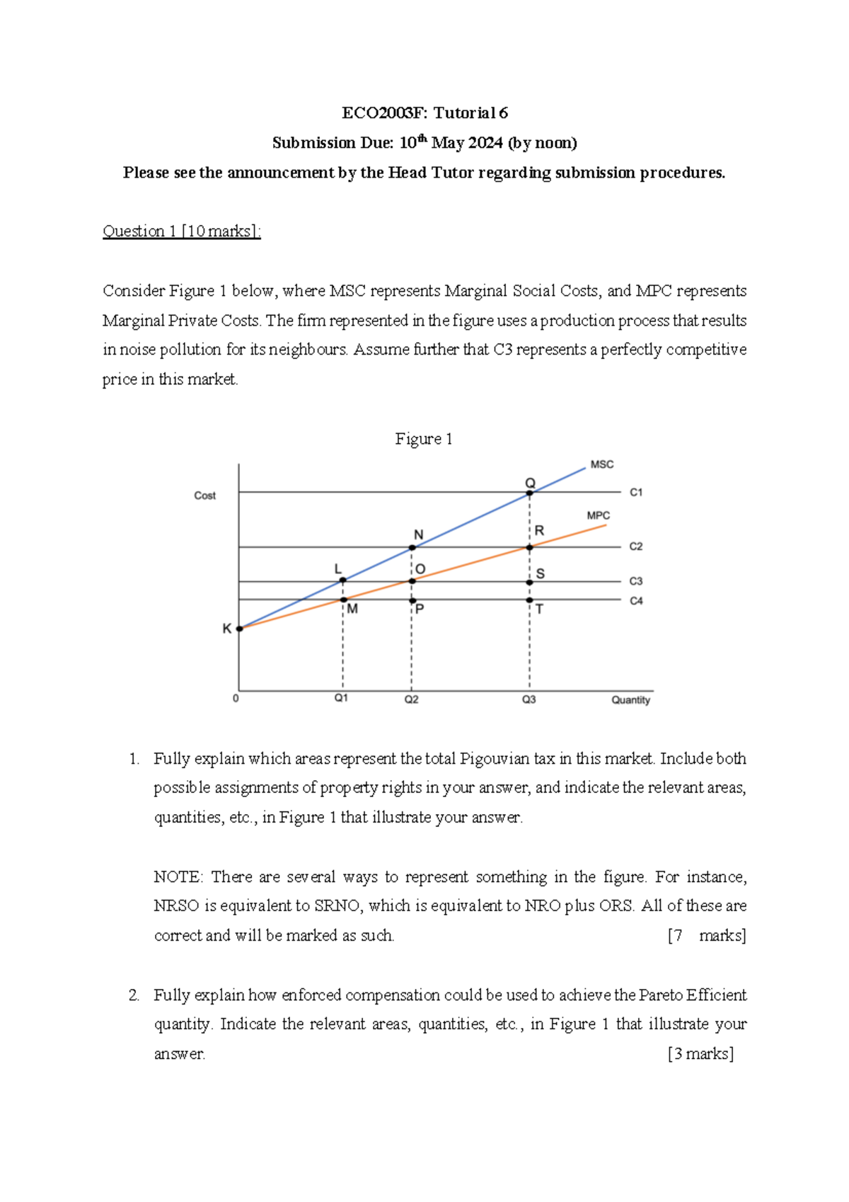 ECO2003 F 2024 Tutorial 6 Questions - ECO2003F: Tutorial 6 Submission ...