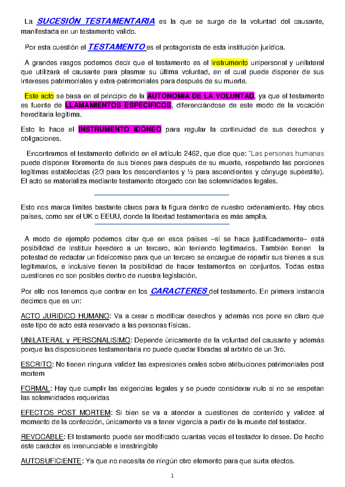 Sucesion Testamentaria La Sucesi N Testamentaria Es La Que Se Surge De La Voluntad Del