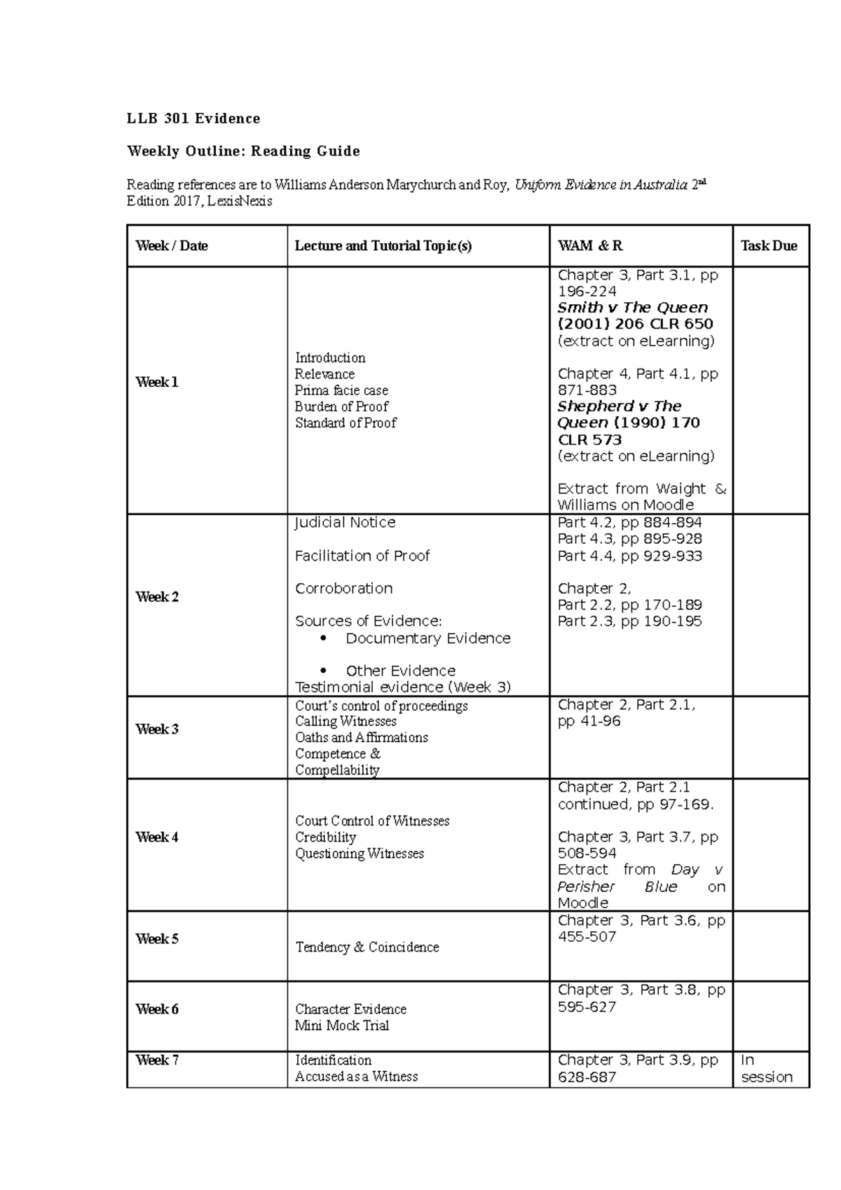 llb-301-evidence-uniform-evidence-in-australia-2nd-edition-reading