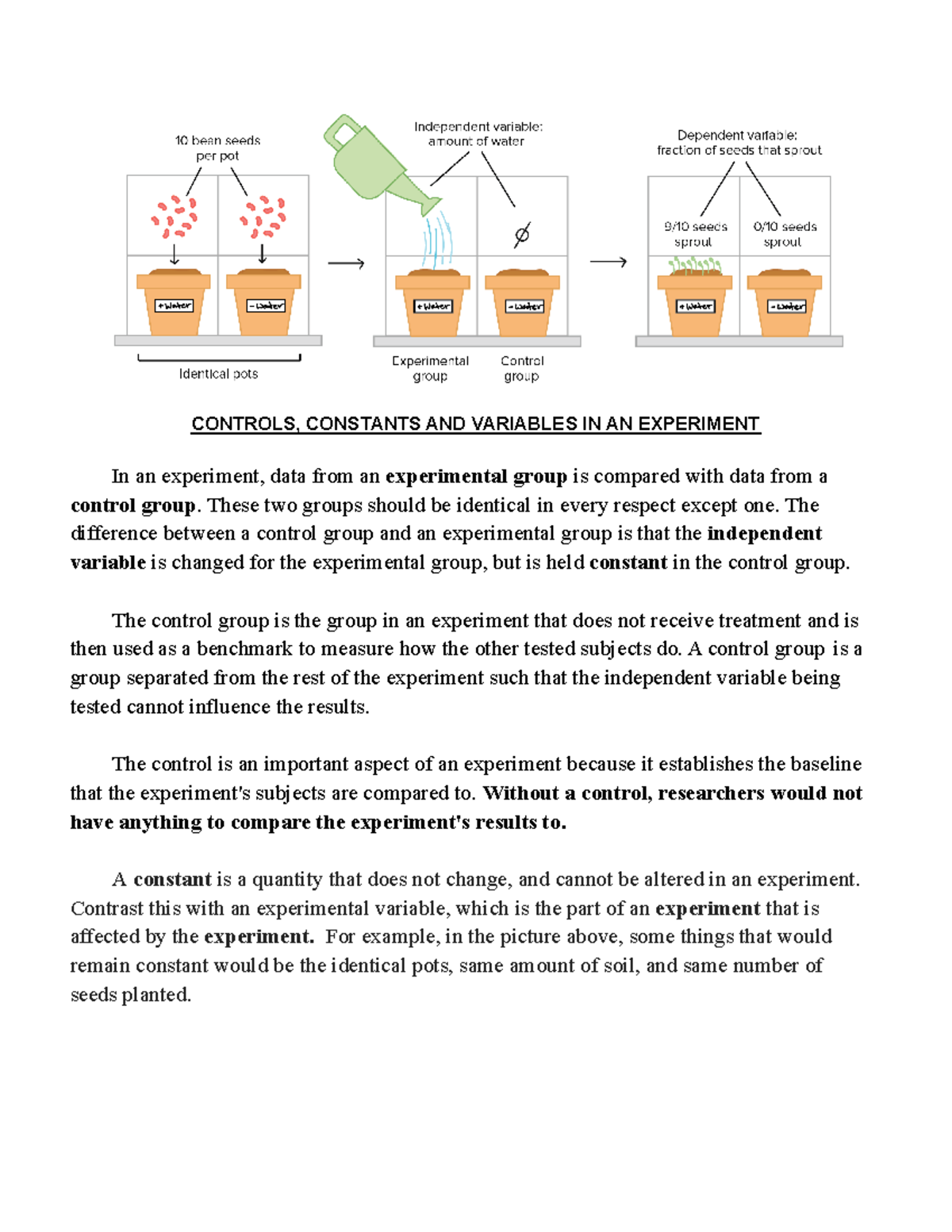 Water level increases observed from controlled experiment