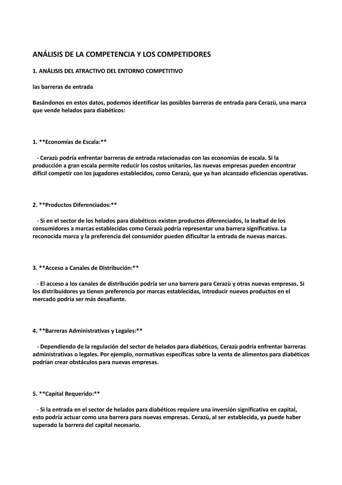 ANÁ Lisis DE LA Competencia Y LOS Competidores - ANÁLISIS DE LA ...