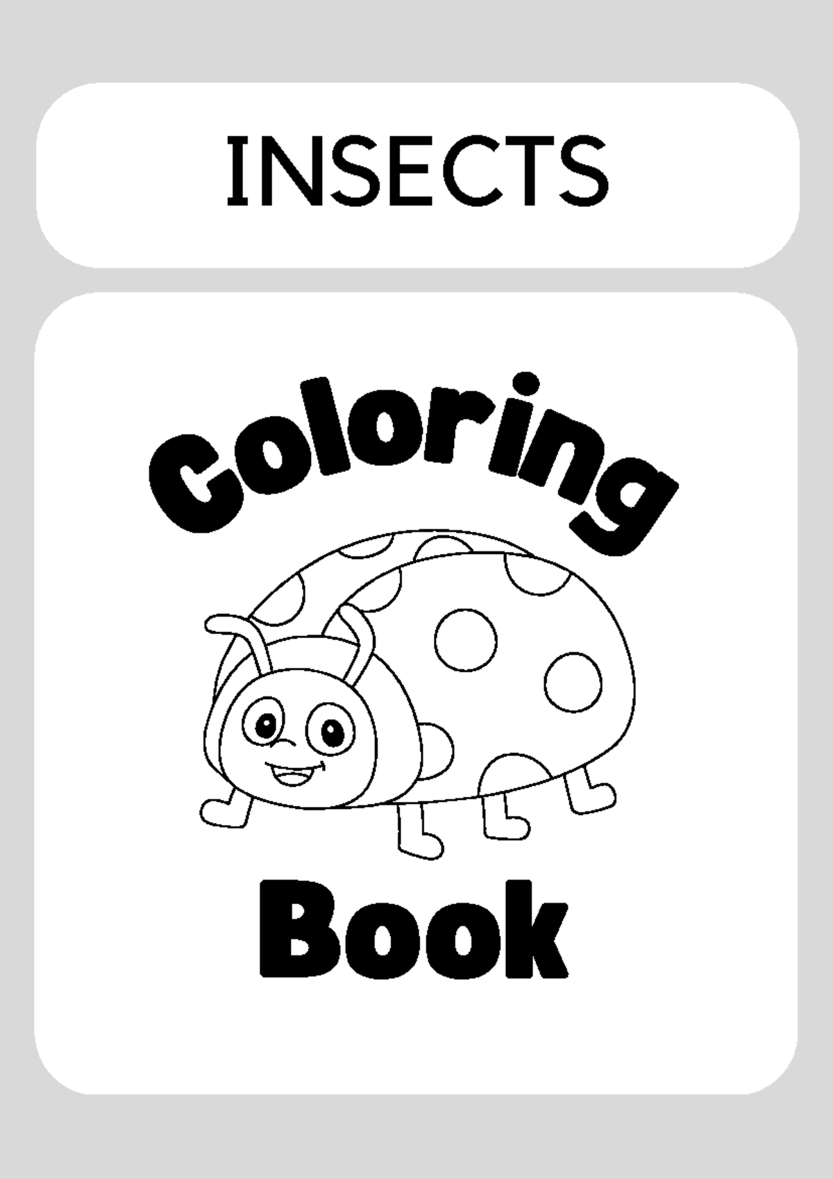 Insects Coloring Book Worksheet - HCBK132 - INSECTS C o l o r i n g ...