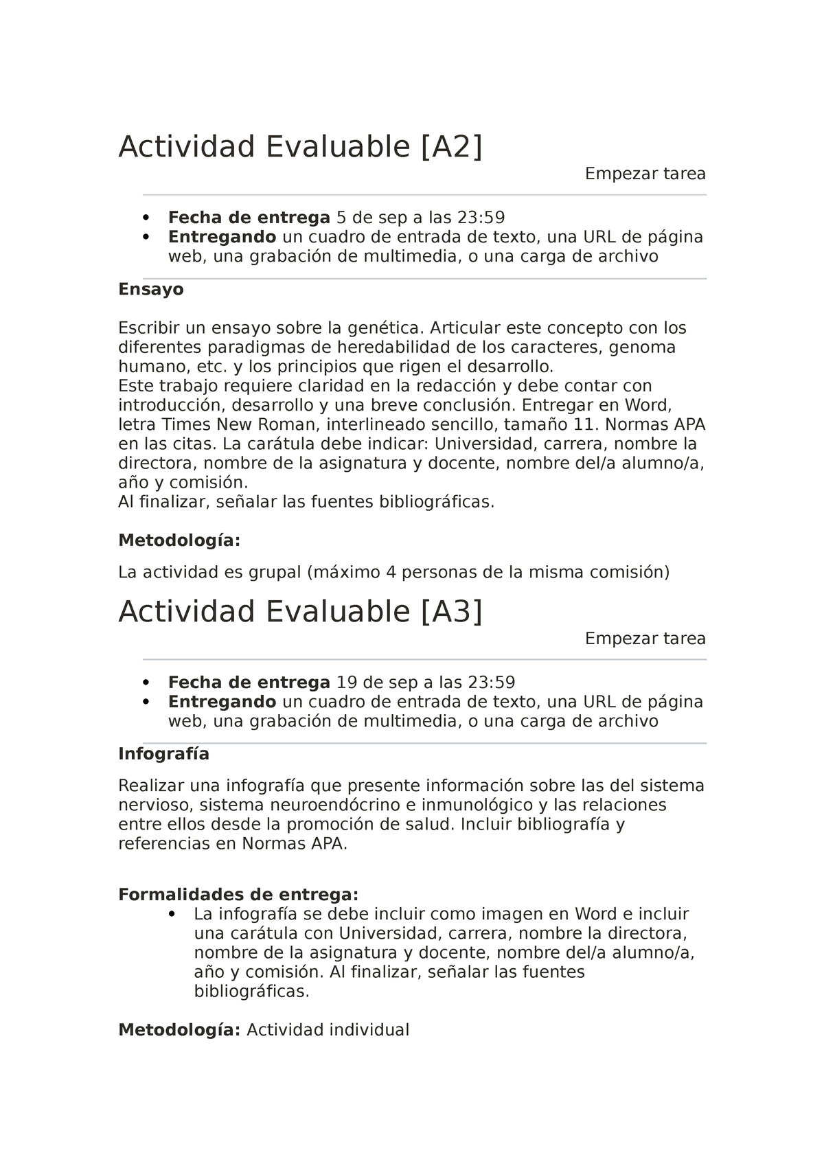 Actividad Evaluable - Trabajo - Actividad Evaluable [A2] Empezar Tarea ...