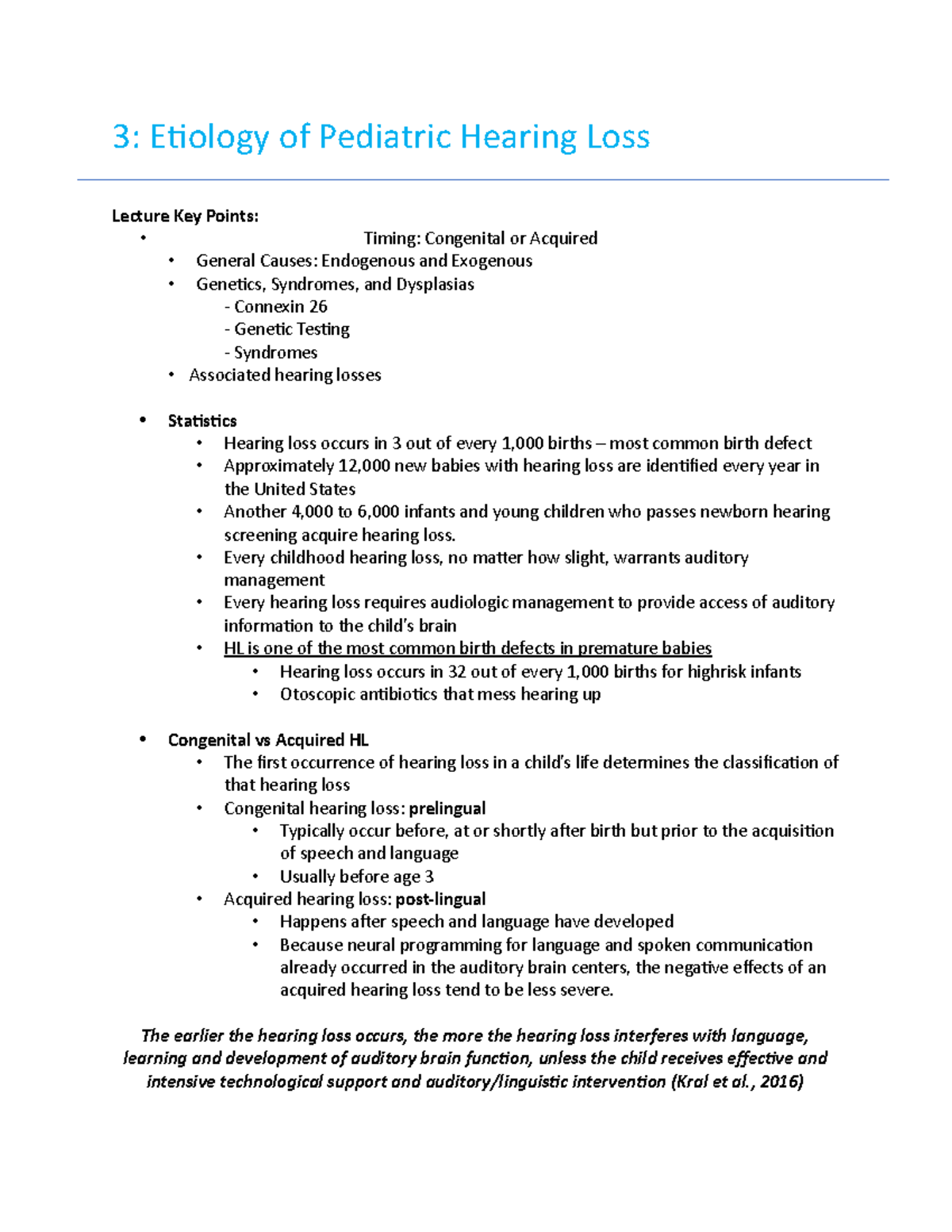 pediatric case study hearing loss