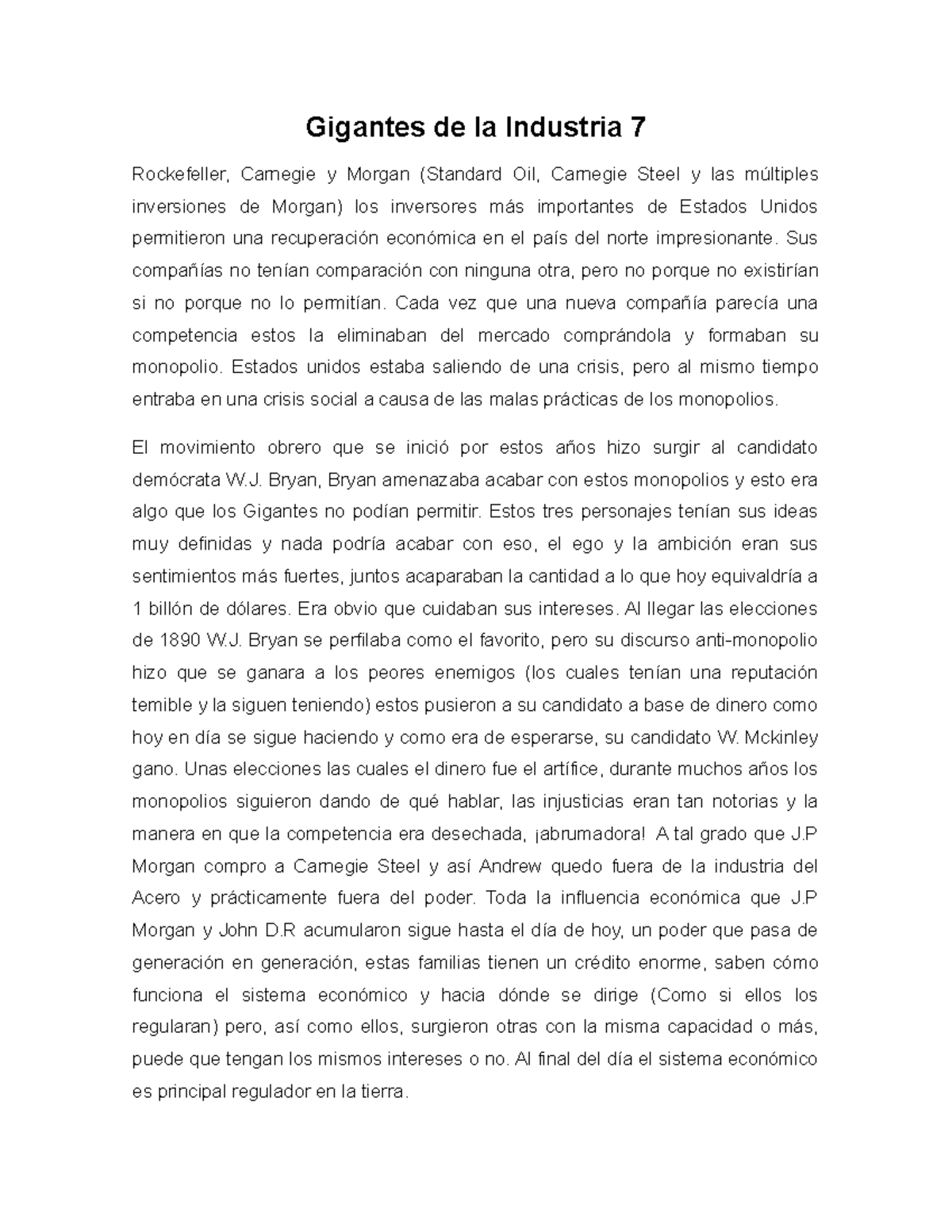 Gigantes De La Industria 7 Economia Soc1540 Unam Studocu