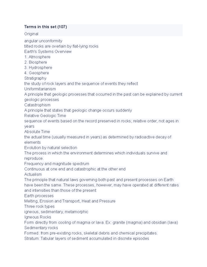 Geol 1610 notes pt 2 - intro to geology course - Weathering The ...