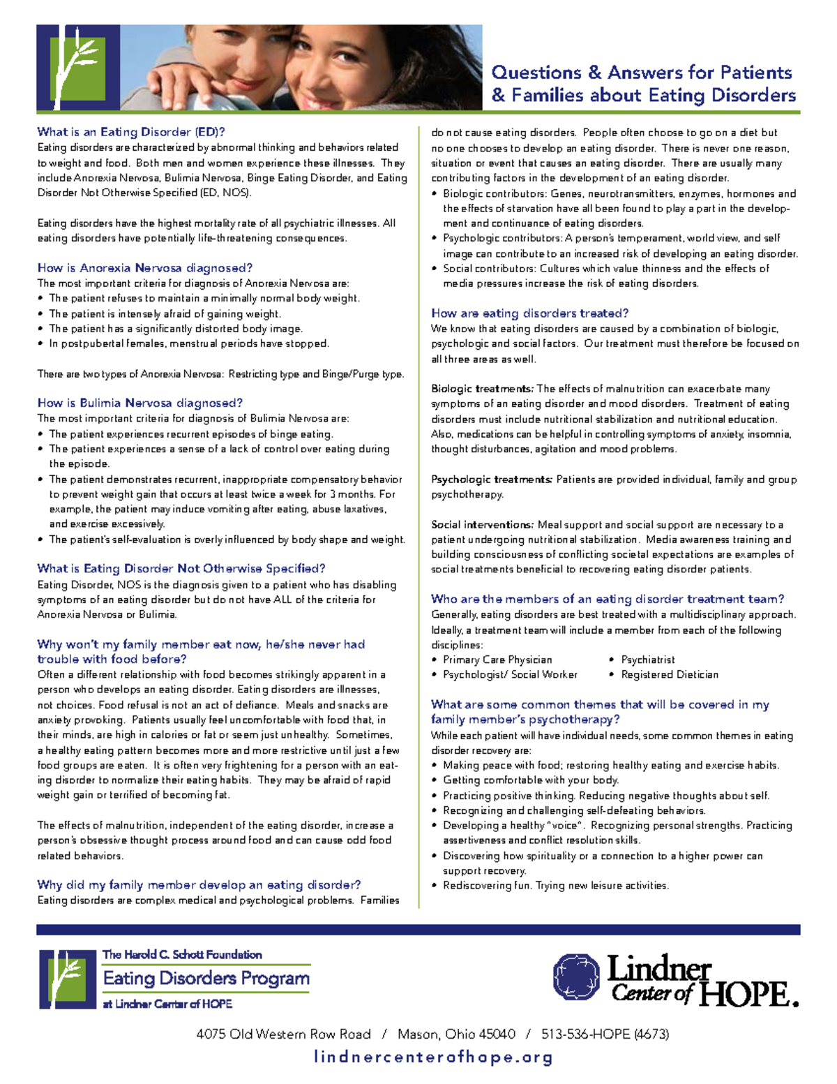 EatingDisordersQand A What is an Eating Disorder (ED)? Eating