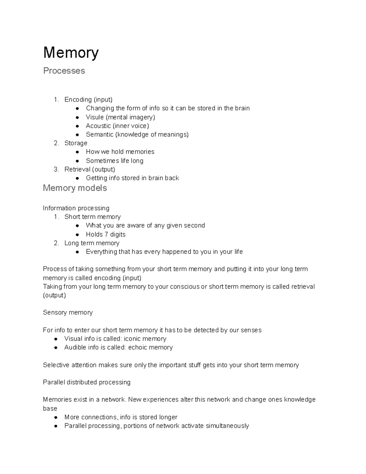 Memory, learning and conditioning, biological and neuropsychological ...