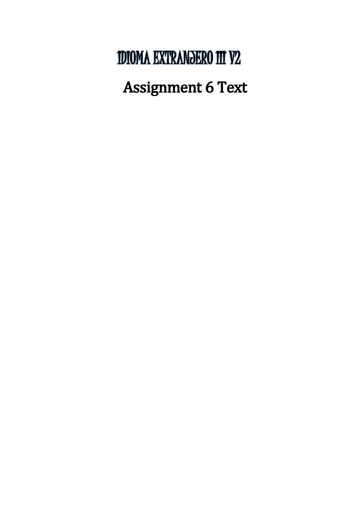 assignment 6 text idioma extranjero iii v2