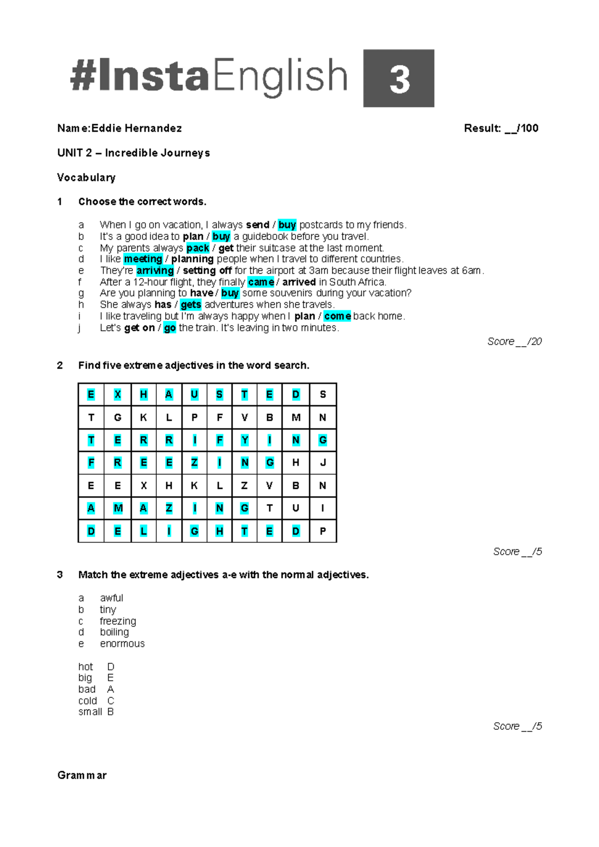 English 121212 - Ninguna informacion adicional - Name:Eddie Hernandez ...