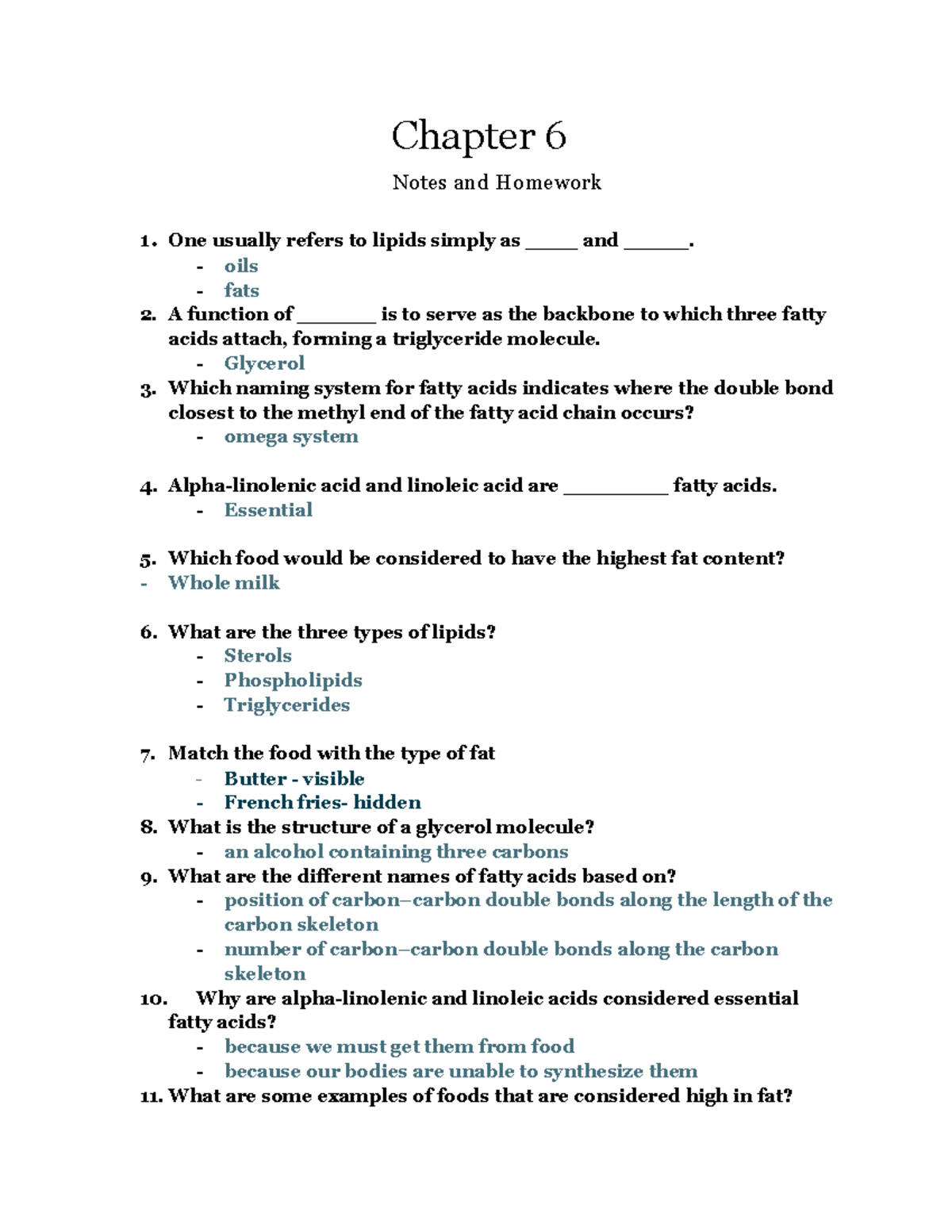 HSS 295 Chapter 6 notes and homework - Chapter 6 Notes and Homework 1 ...
