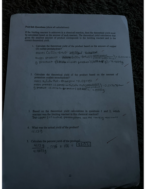 Chem 1 Exp 6 - lab report - CHEM 1101 - Studocu