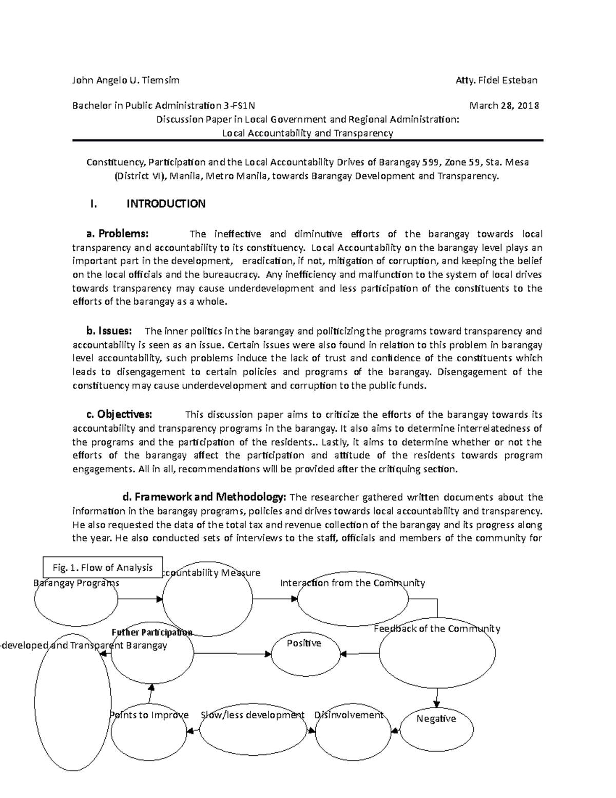 Discussion Paper - a certain topic is discussed with the application of ...