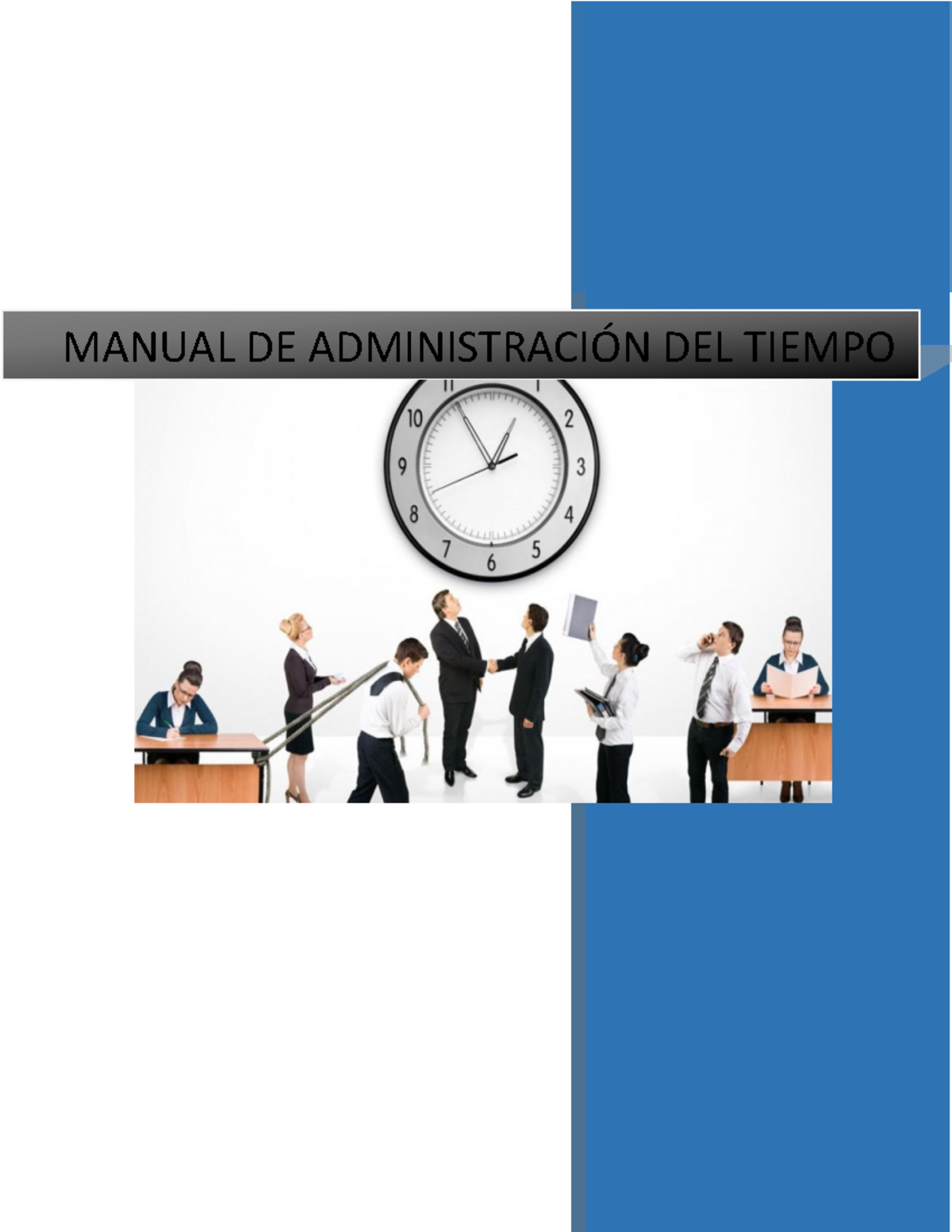 Manual Administración Del Tiempo Alumno Series De Tiempo Unam