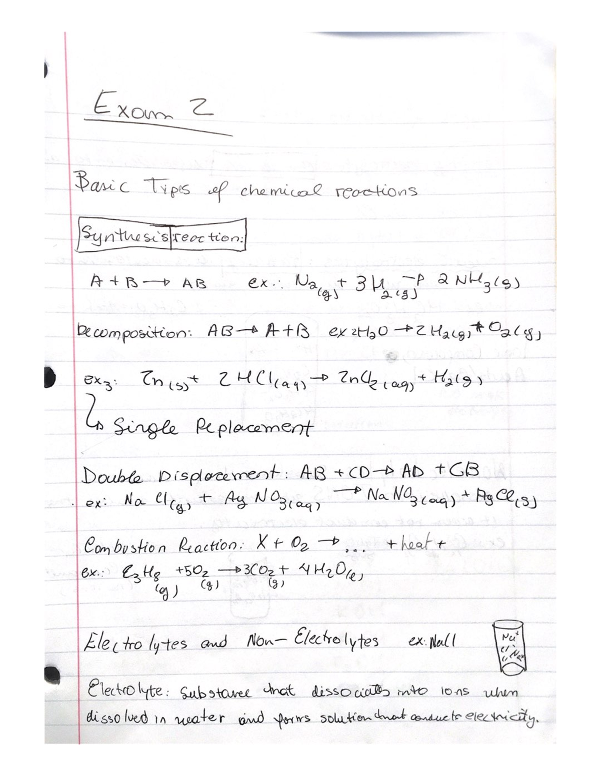 Chapter 4- Exam 2 Material- Up To Solution Stoichiometry - CHM2045 ...