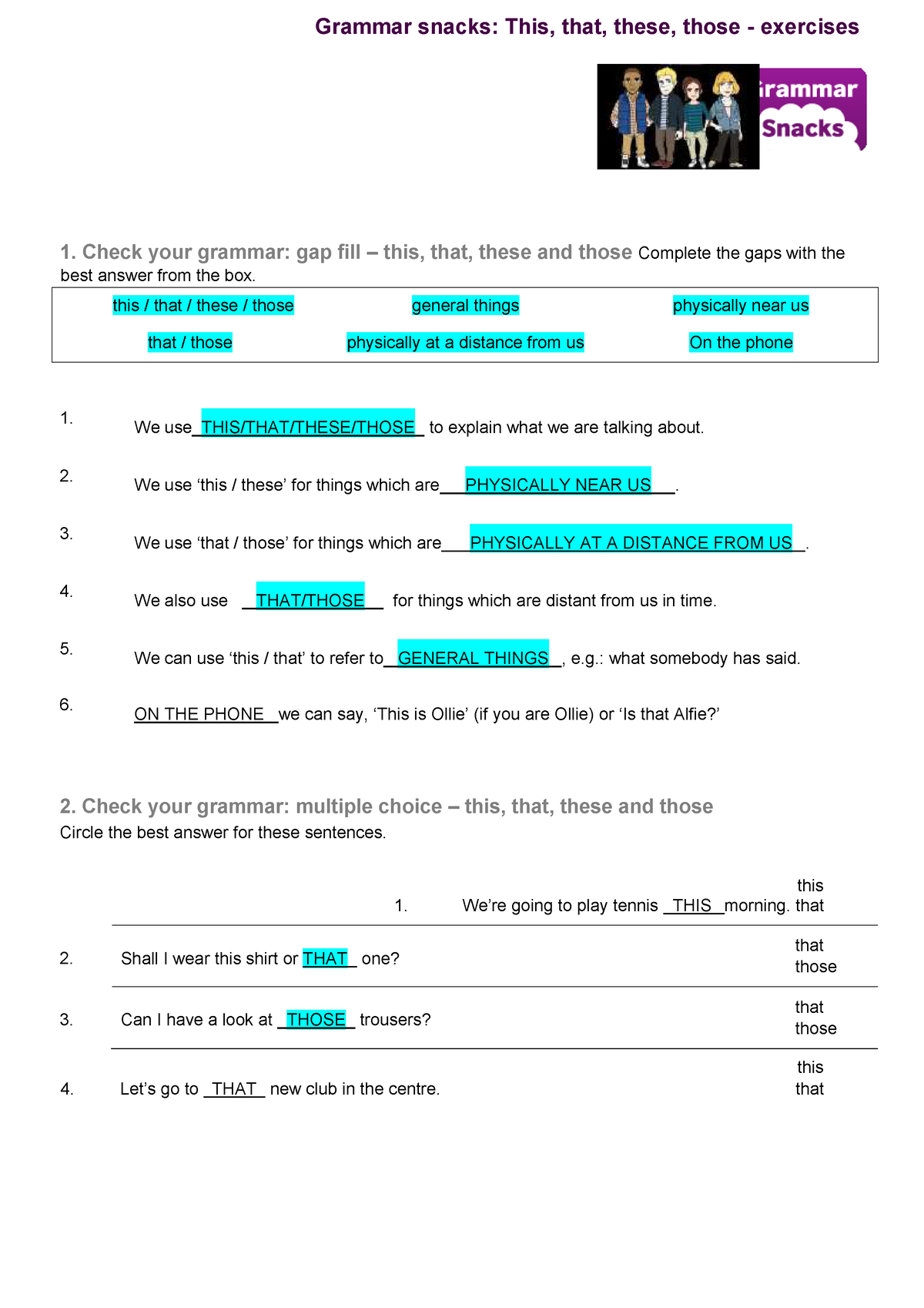 tarea-ingles-11144444-xdddd-grammar-snacks-this-that-these-those-exercises-1-check