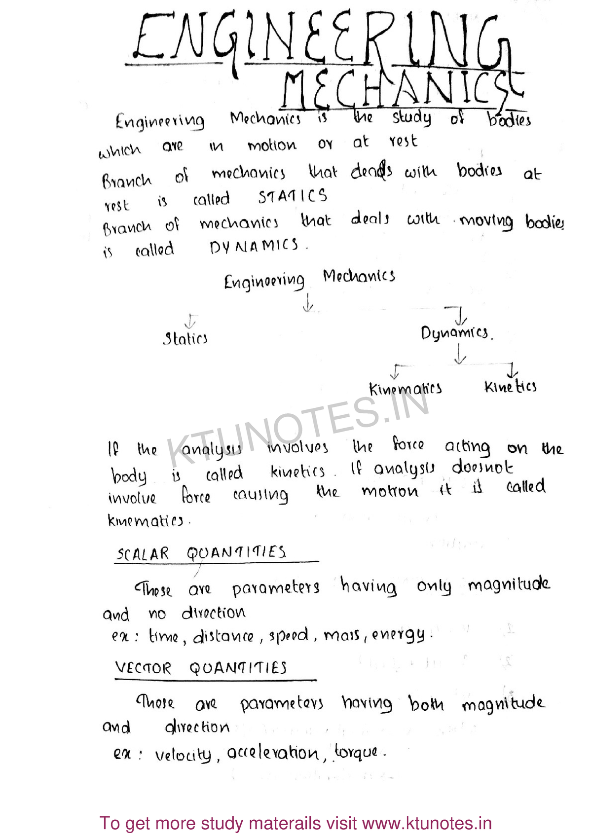 Mechanics-Module-1 - Lectures Note - Engineering Mechanics - Studocu