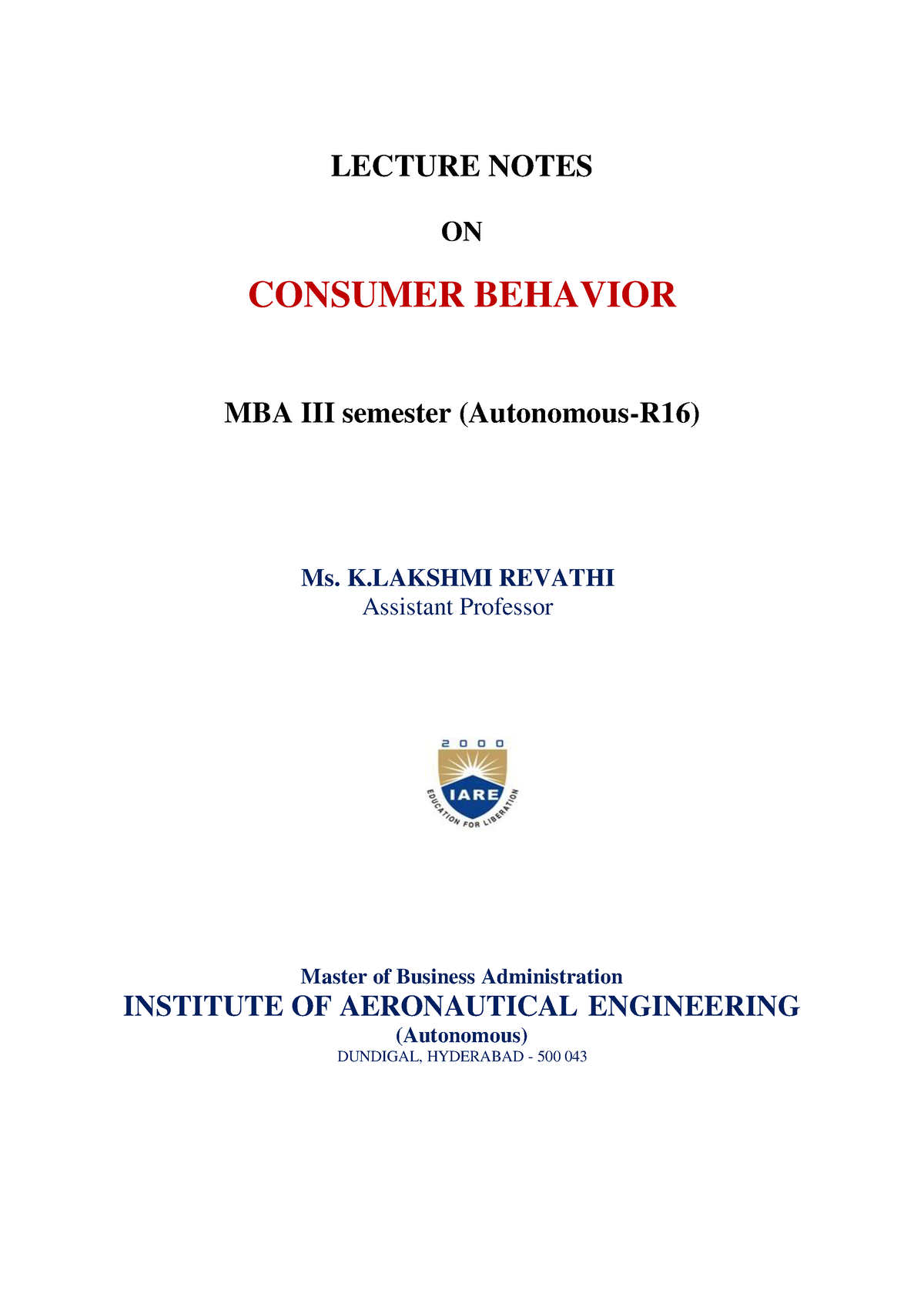 consumer behaviour master thesis