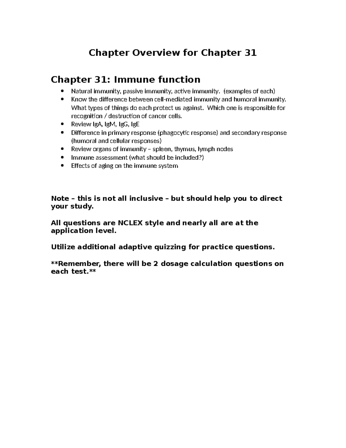 Ch 31 Overview - Ch 31 - Chapter Overview for Chapter 31 Chapter 31 ...