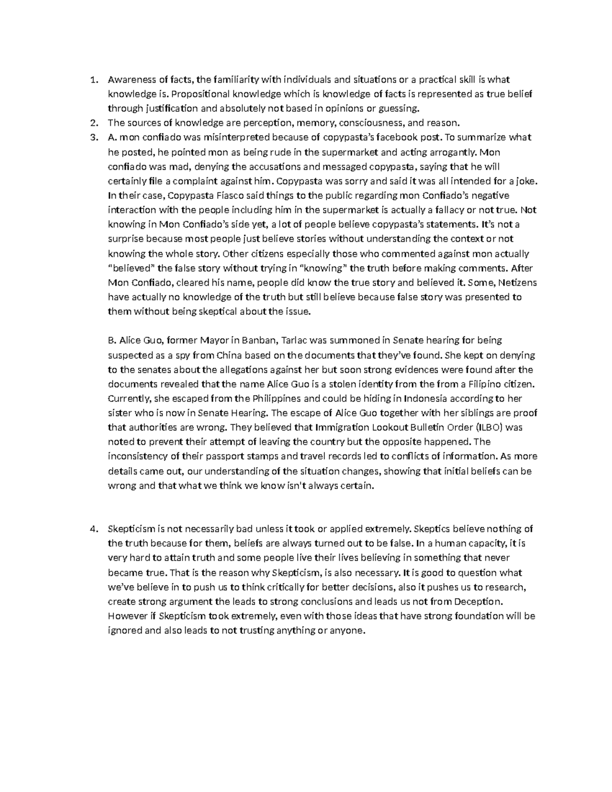 Awareness of facts - jhauzhahzuahzhua - Awareness of facts, the ...