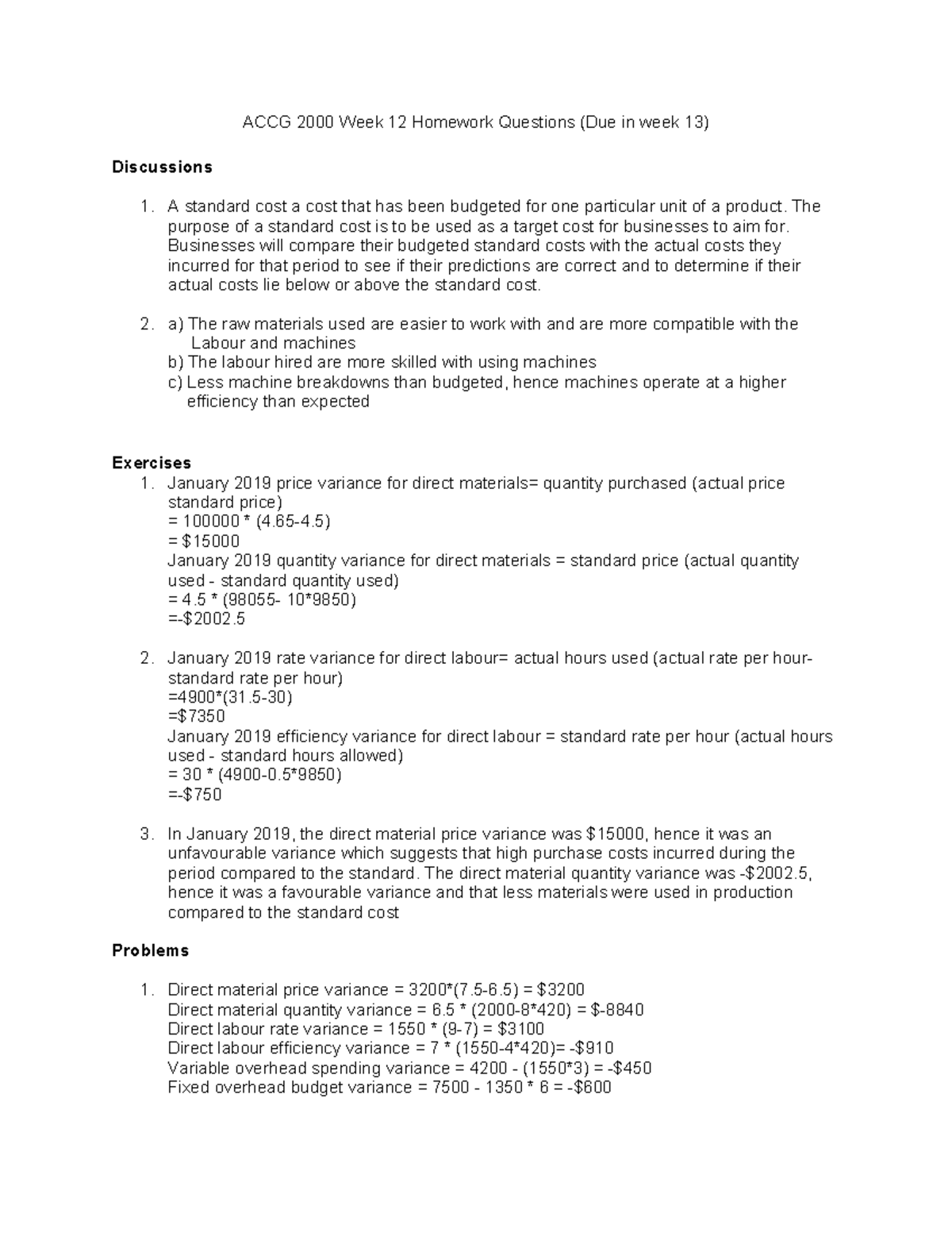 ACCG 2000 Week 12 Homework Questions (Due in week 13) - ACCG 2000 Week ...
